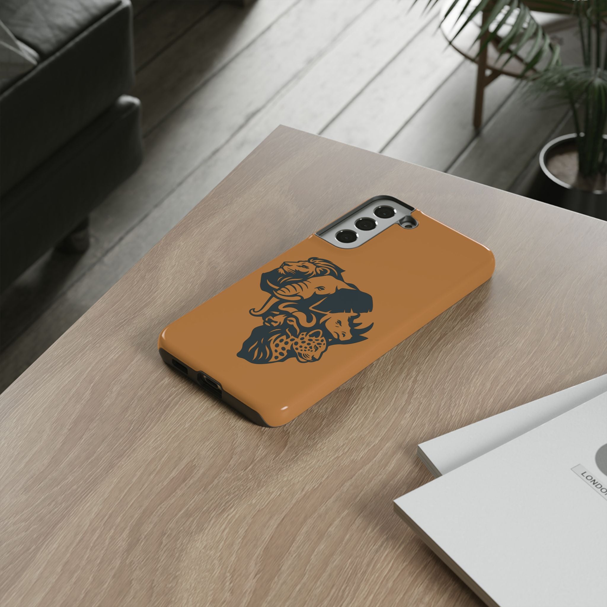 Big 5 African Phone Case, Wildlife Lover Gift, Tough Phone Cover, African Animal Design, Stylish Mobile Accessory