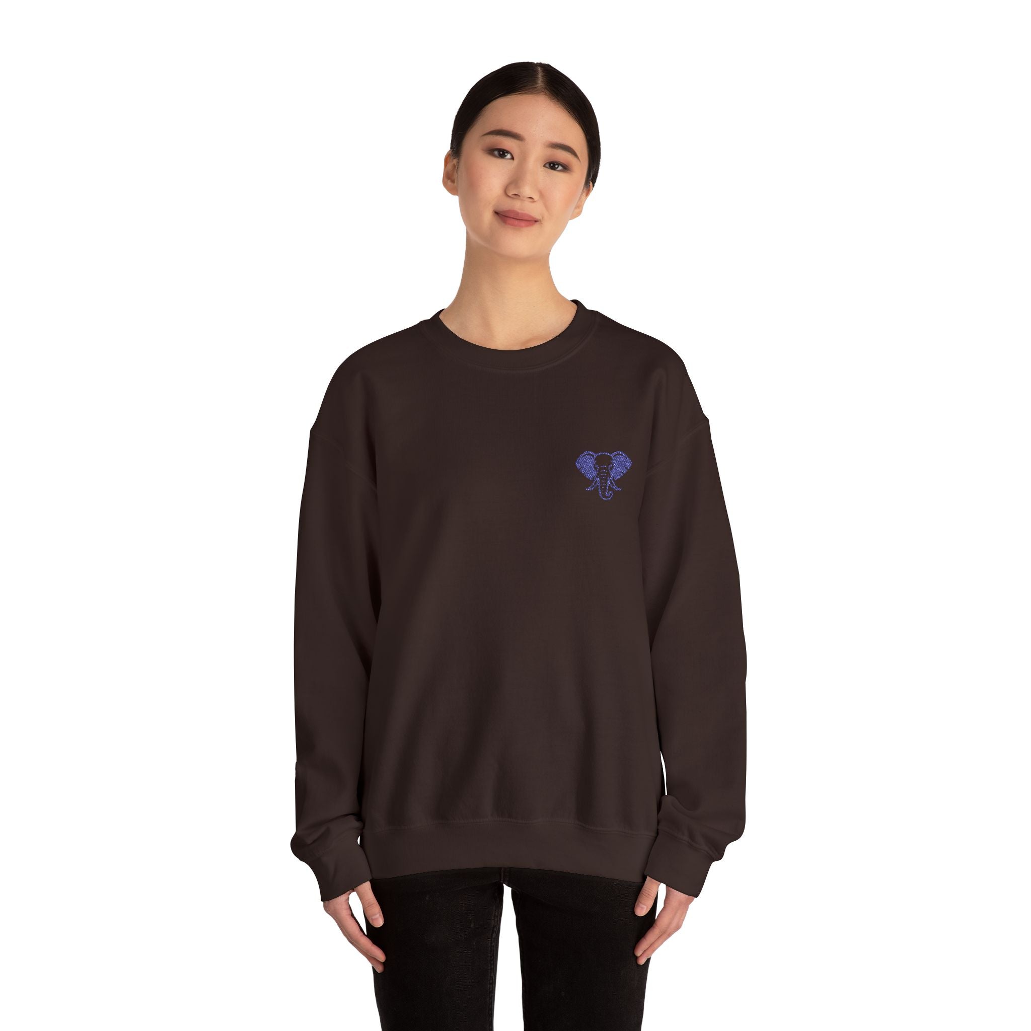 Elephant Minimalist Unisex Heavy Blend™ Crewneck Sweatshirt - Cozy Casual Wear, Perfect Gift for Him/Her, Ideal for Fall/Winter
