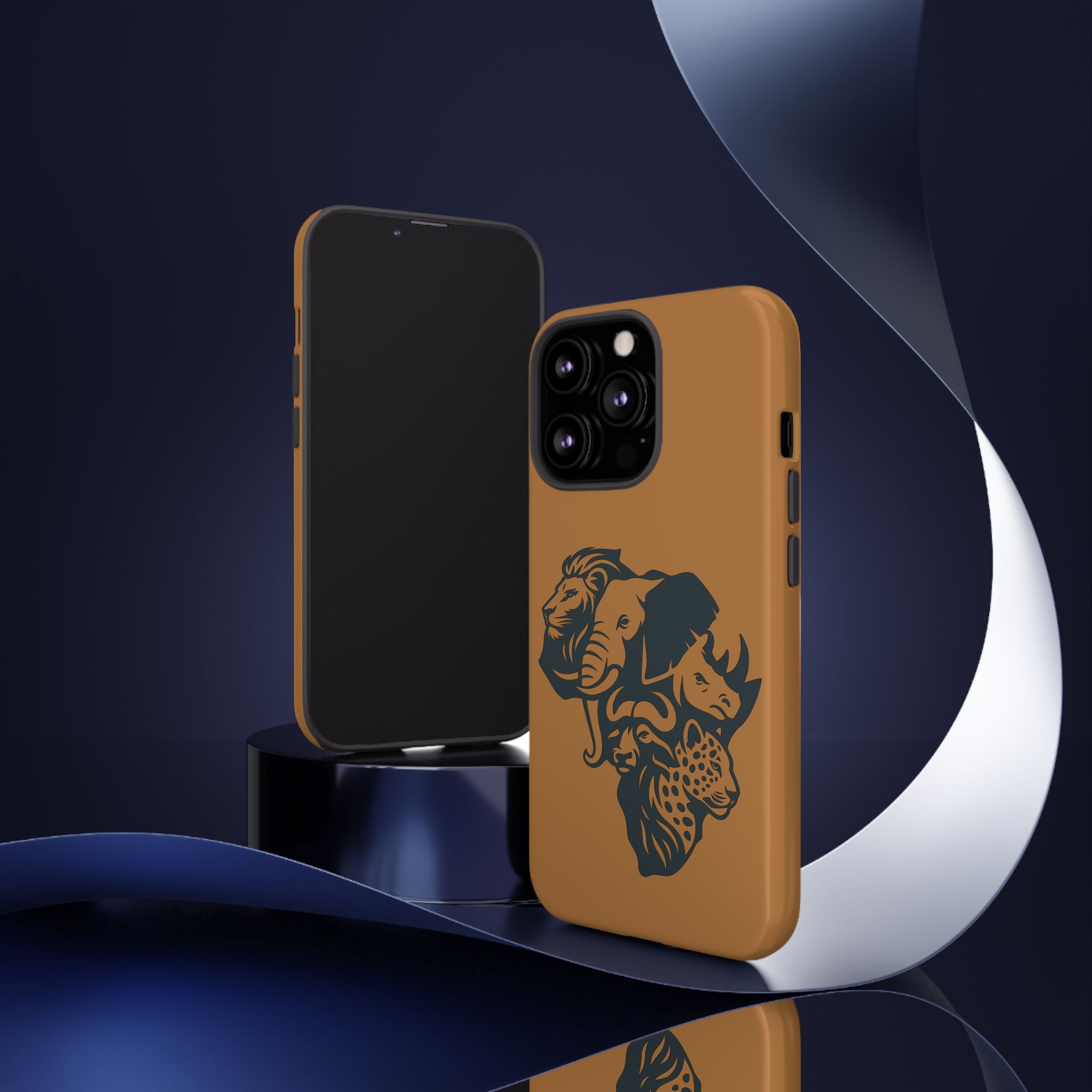 Big 5 African Phone Case, Wildlife Lover Gift, Tough Phone Cover, African Animal Design, Stylish Mobile Accessory