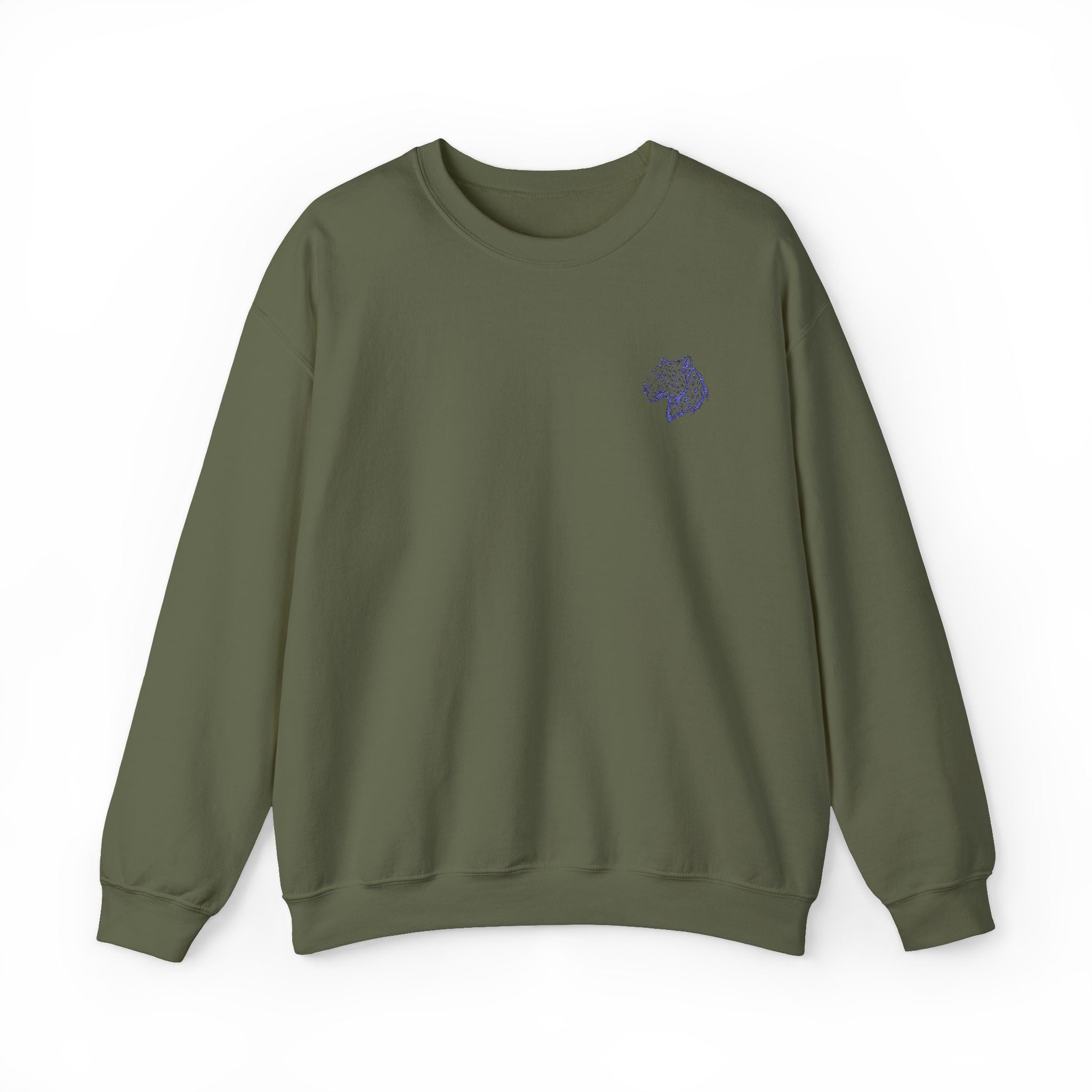 Leopard Minimalist Unisex Heavy Blend™ Crewneck Sweatshirt - Cozy Casual Wear, Perfect Gift for Him/Her, Ideal for Fall/Winter