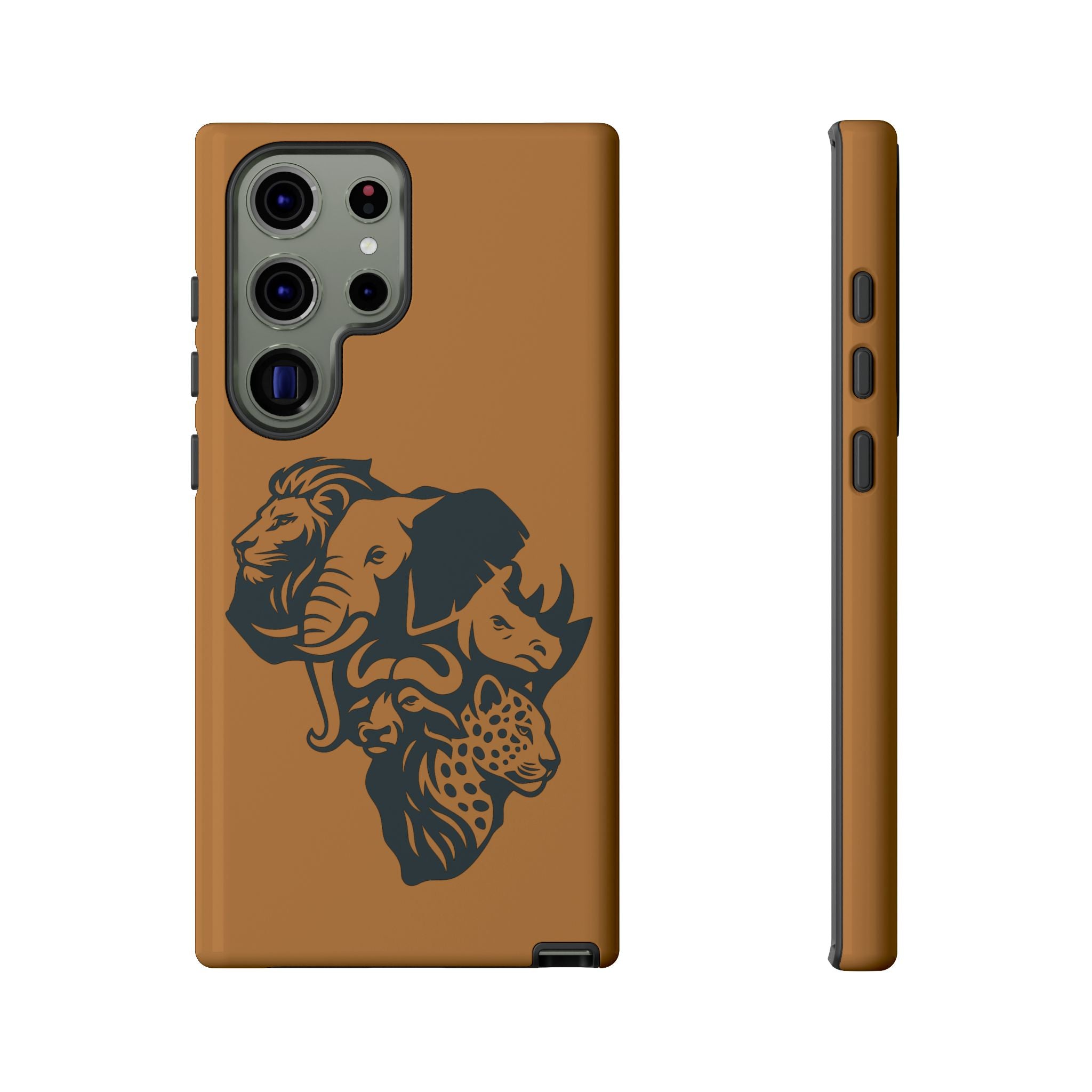 Big 5 African Phone Case, Wildlife Lover Gift, Tough Phone Cover, African Animal Design, Stylish Mobile Accessory