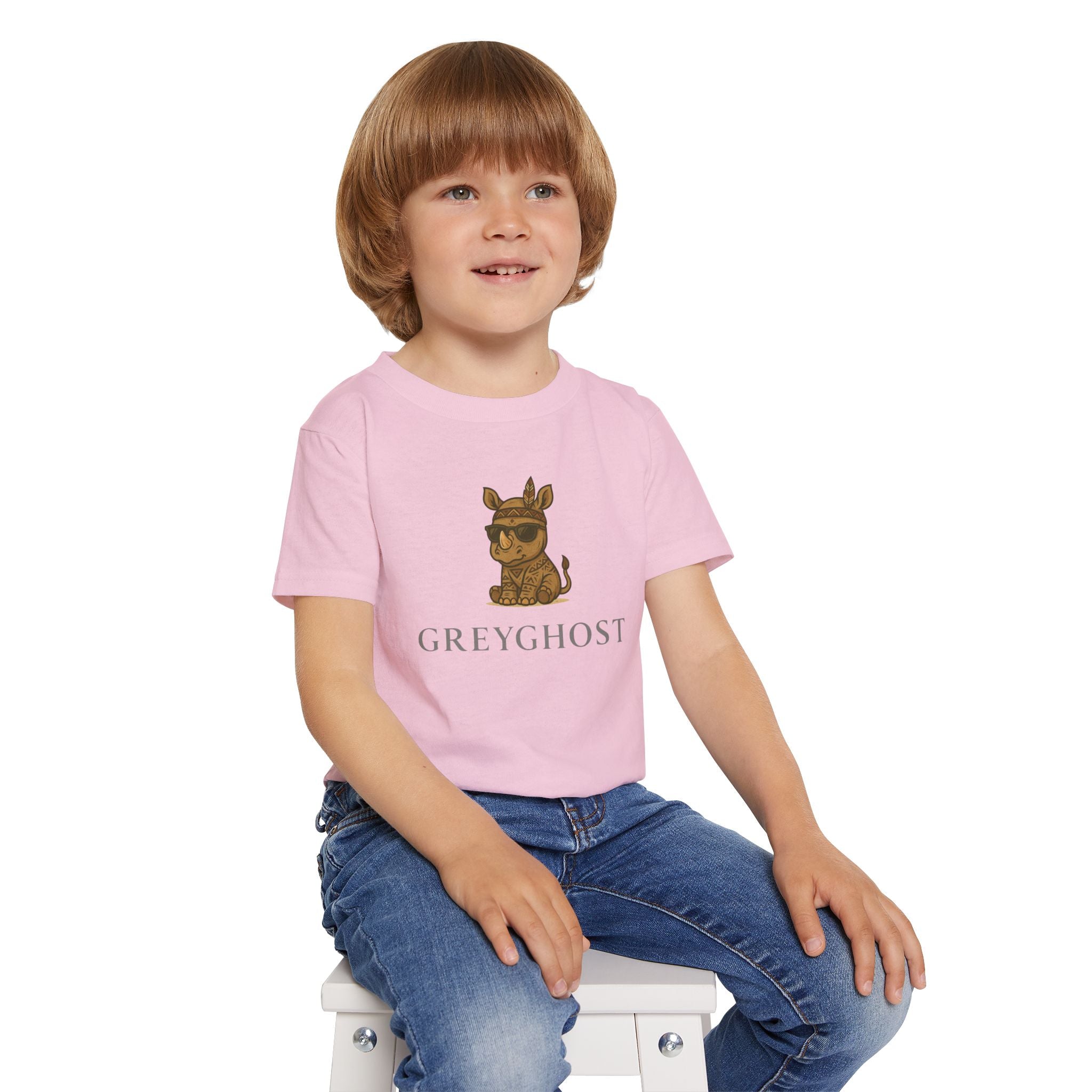 Cool Kid's Rhino Graphic Tee - Trendy Toddler Shirt, Toddler Fashion, Gift for Kids, Summer Outfit, Fun Cartoon Tee