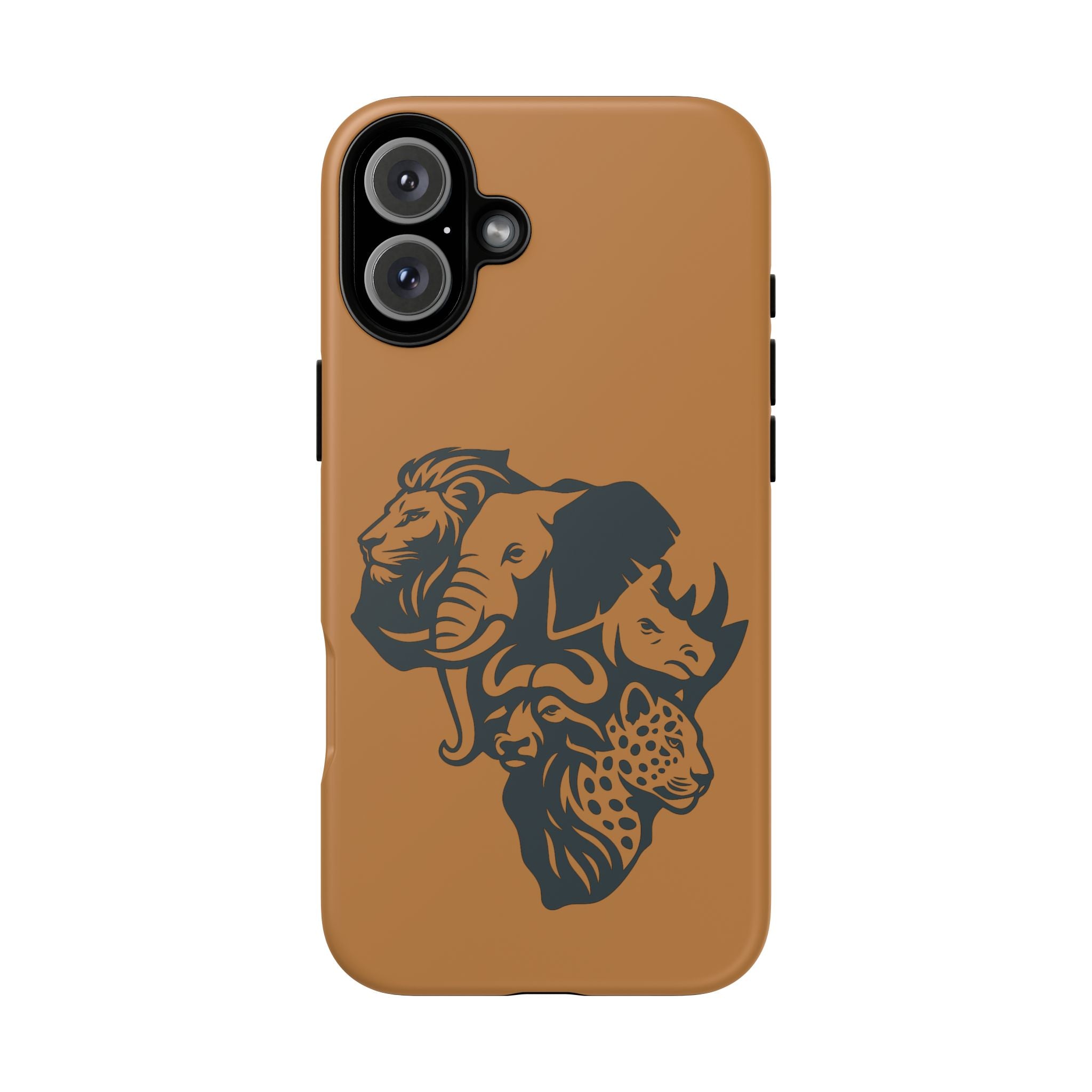 Big 5 African Phone Case, Wildlife Lover Gift, Tough Phone Cover, African Animal Design, Stylish Mobile Accessory