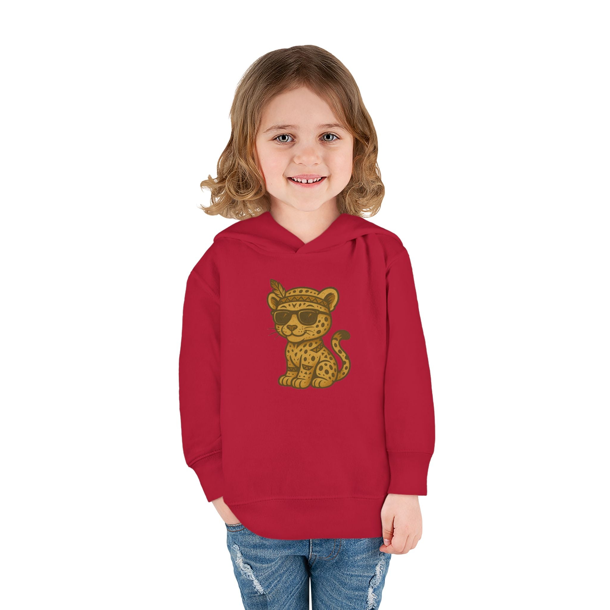 Cool Leopard Toddler Fleece Hoodie, Cute Animal Sweatshirt for Kids, Perfect Birthday Gift, Cozy Winter Wear, Fun Playtime Apparel
