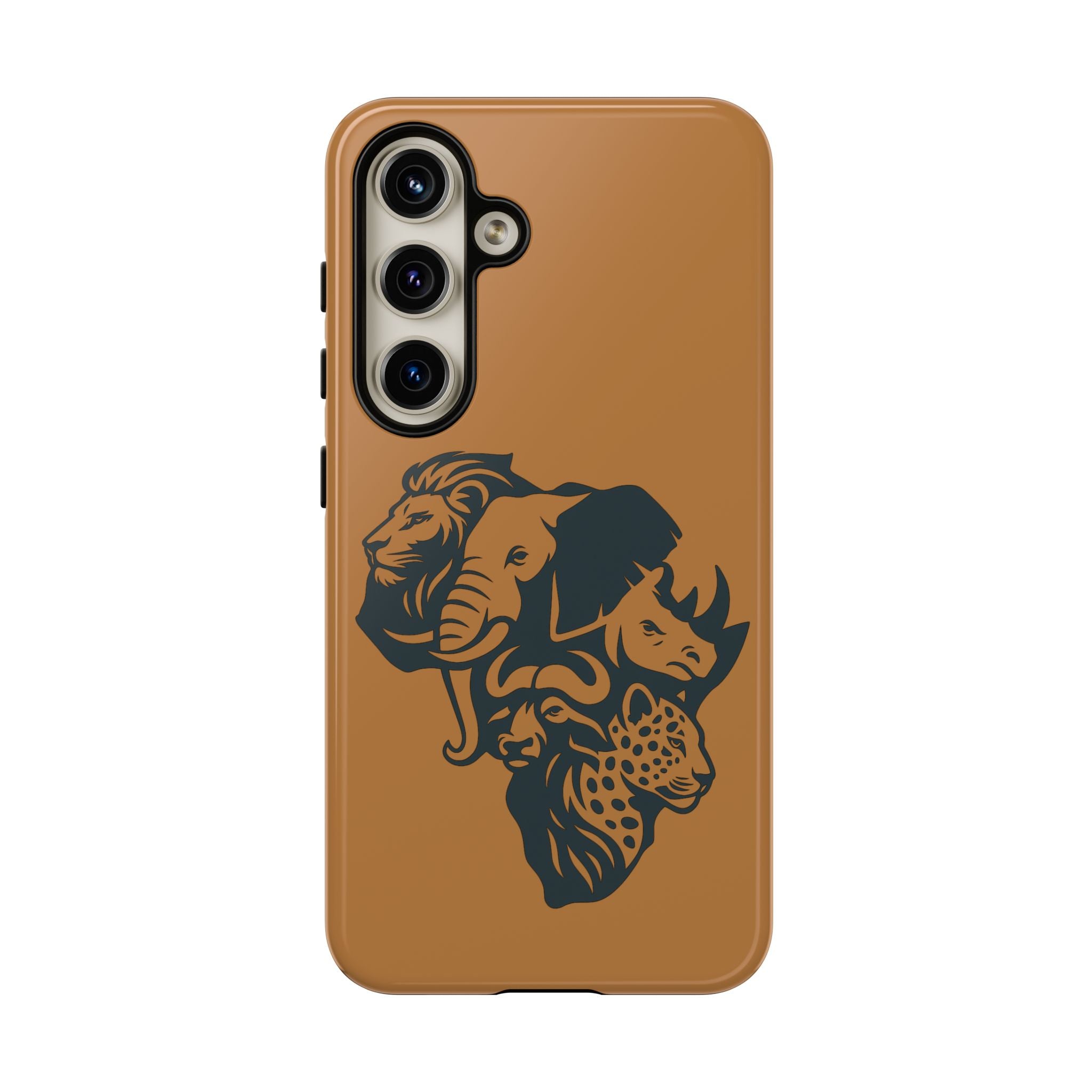Big 5 African Phone Case, Wildlife Lover Gift, Tough Phone Cover, African Animal Design, Stylish Mobile Accessory