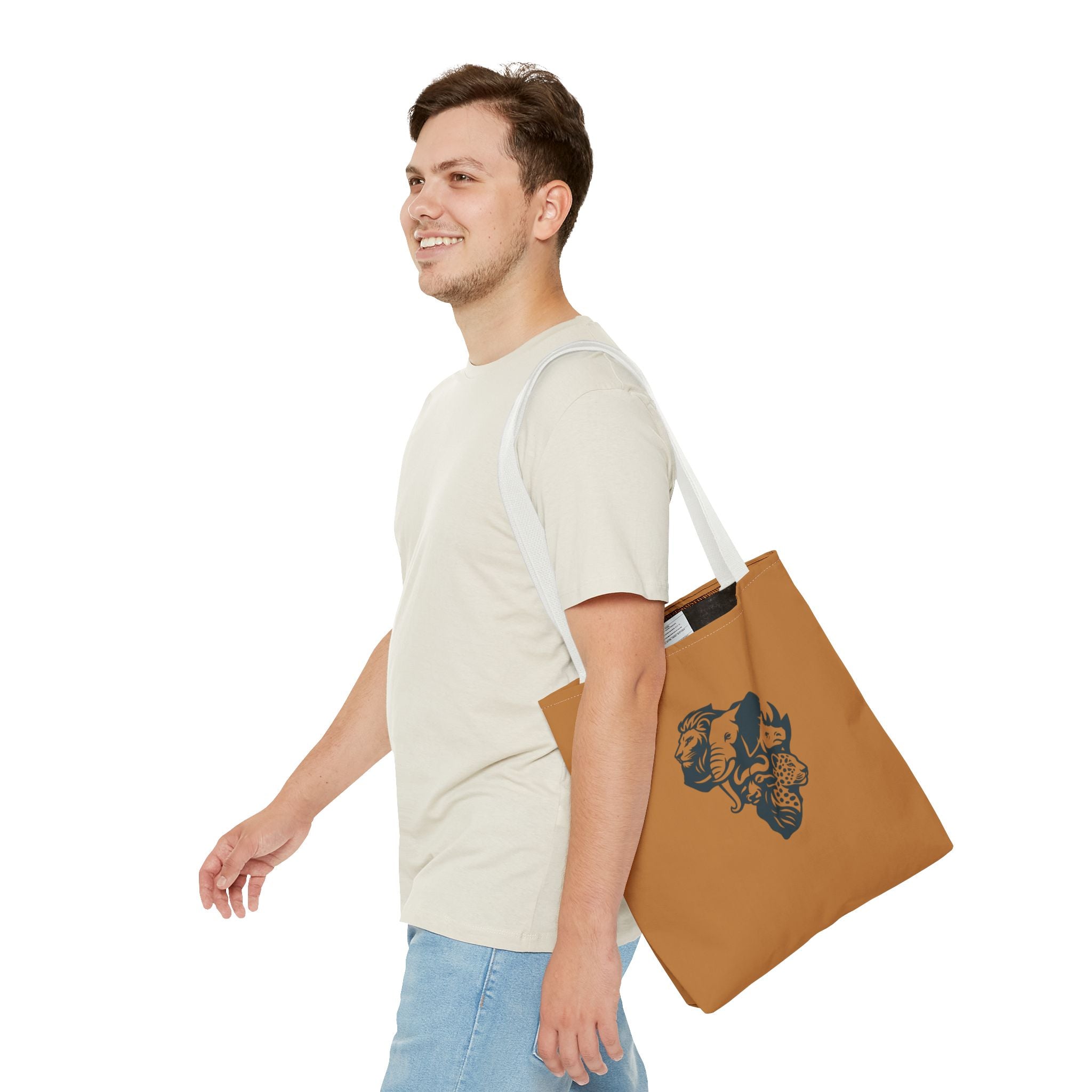 African Wildlife Tote Bag | Unique All-Over Print Bag, Eco-Friendly, Perfect for Shopping, Travel, Gifts