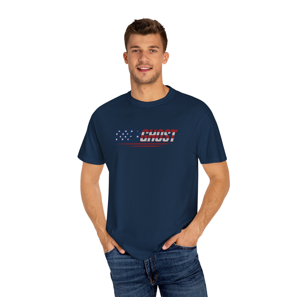 Patriotic GreyGhost Unisex Garment-Dyed T-shirt