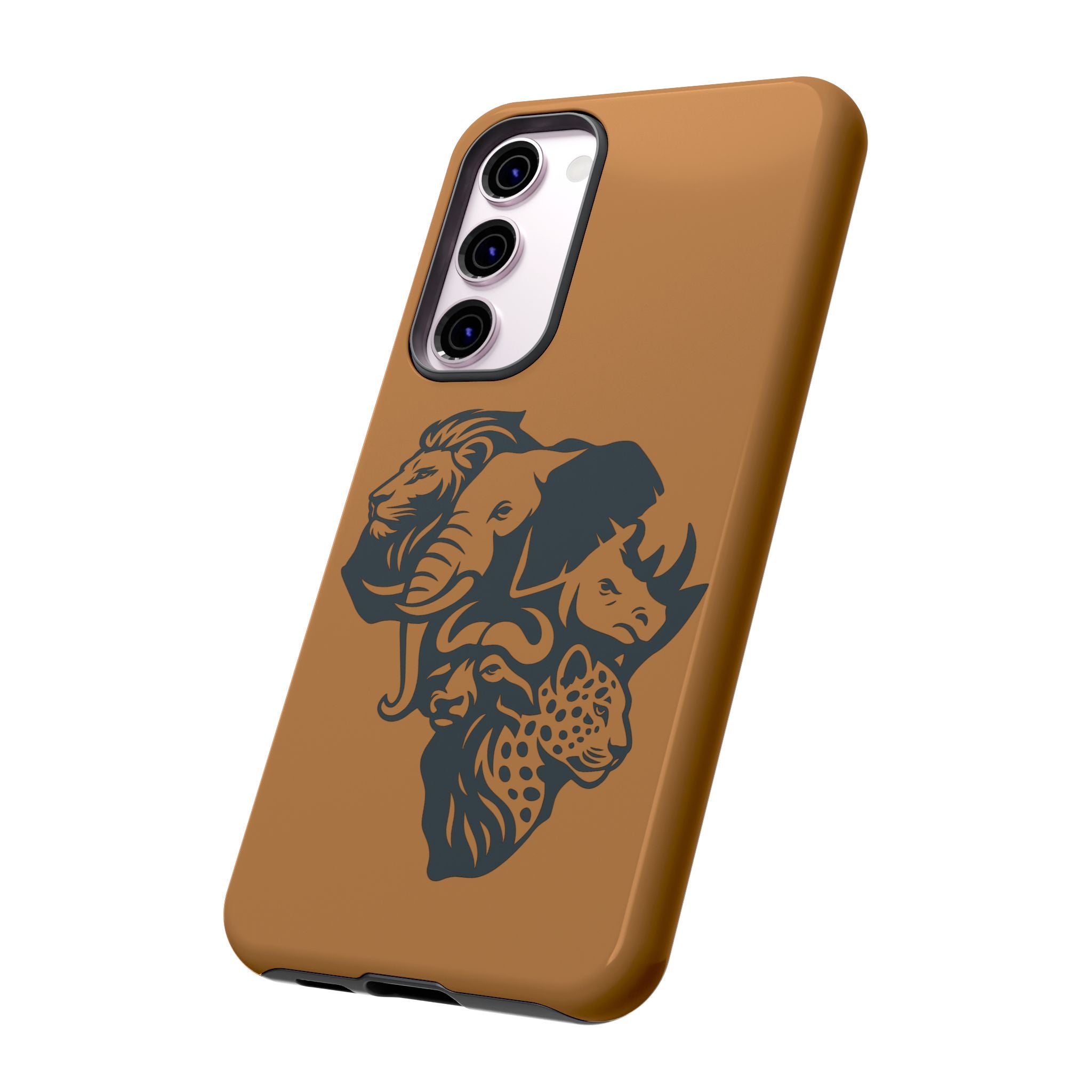 Big 5 African Phone Case, Wildlife Lover Gift, Tough Phone Cover, African Animal Design, Stylish Mobile Accessory