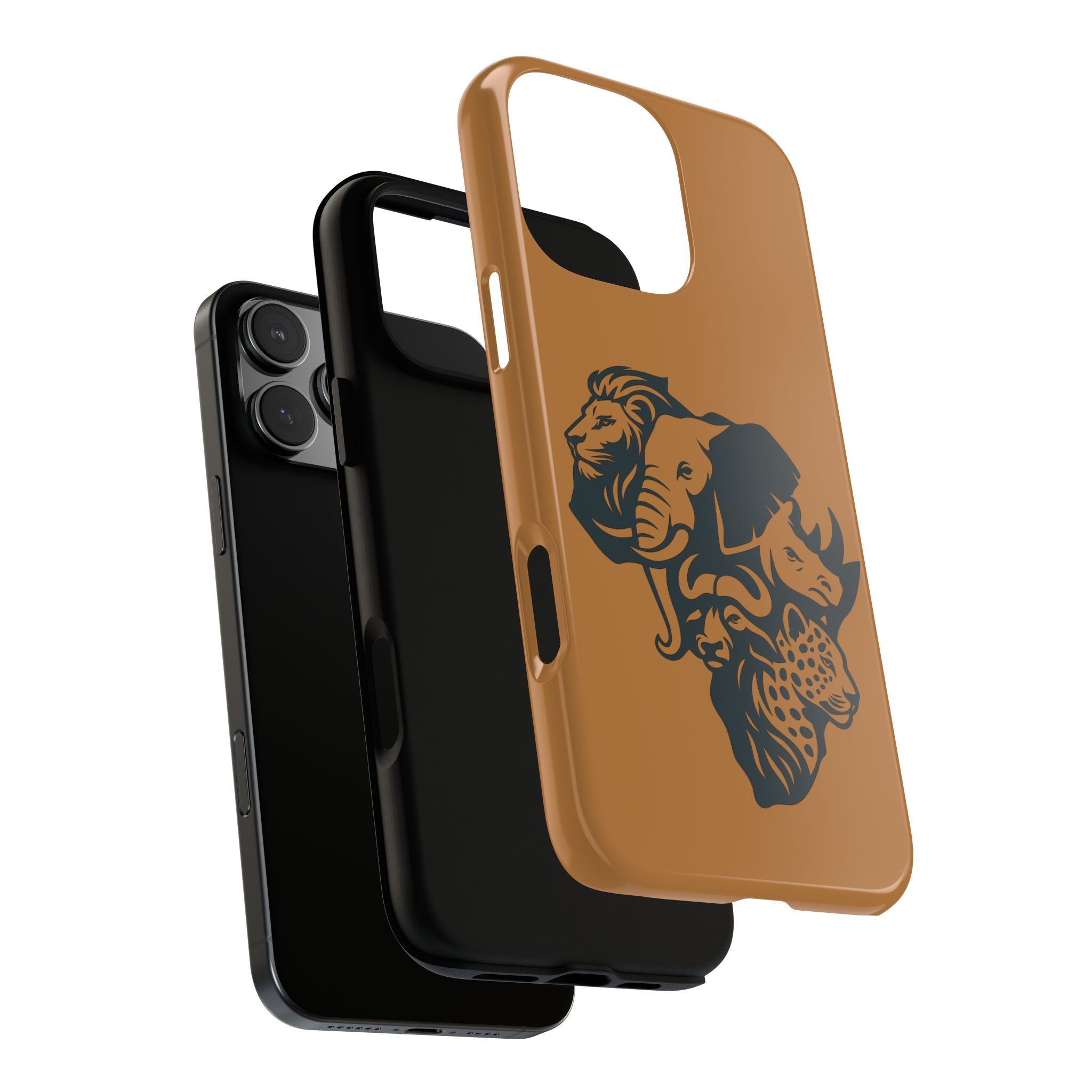 Big 5 African Phone Case, Wildlife Lover Gift, Tough Phone Cover, African Animal Design, Stylish Mobile Accessory