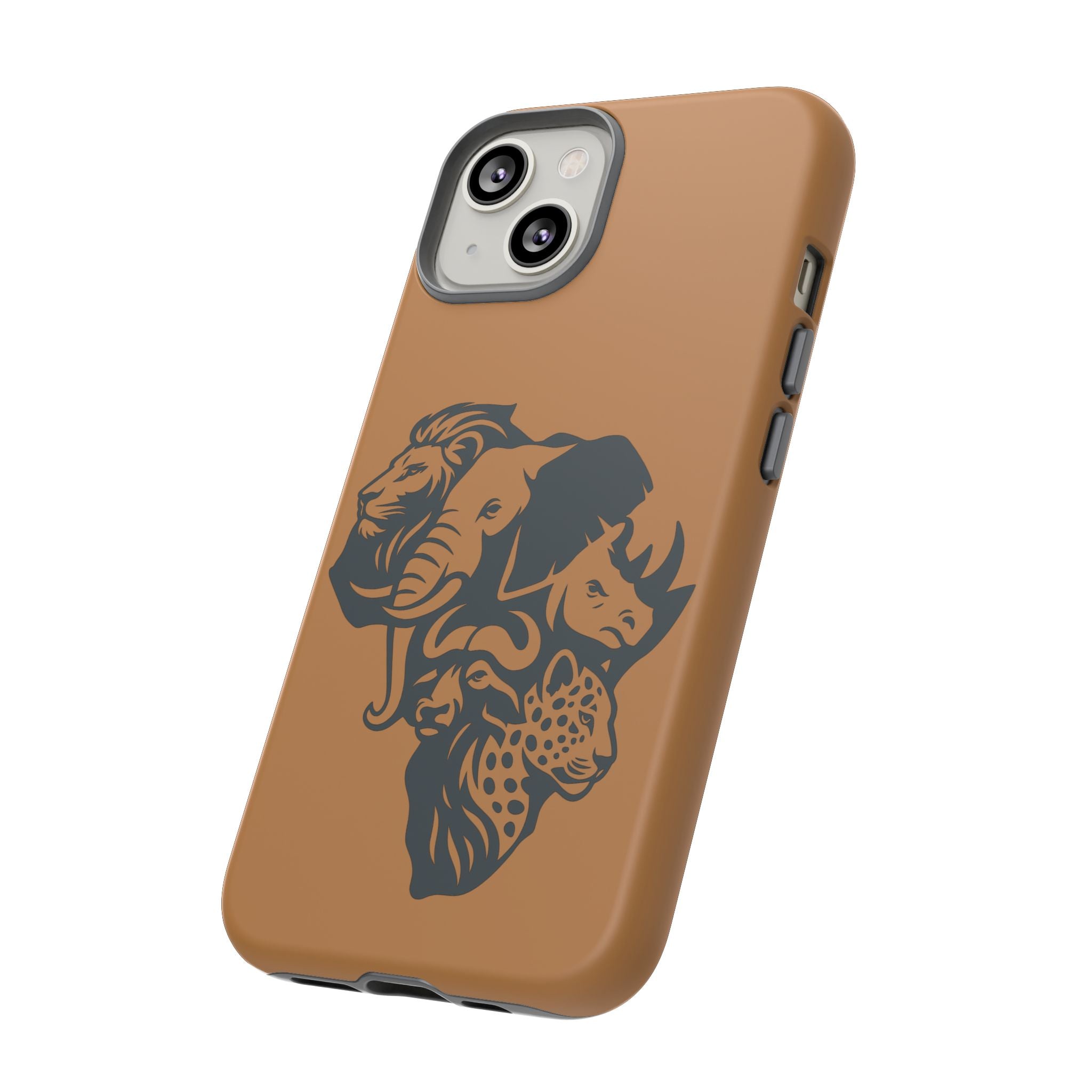 Big 5 African Phone Case, Wildlife Lover Gift, Tough Phone Cover, African Animal Design, Stylish Mobile Accessory