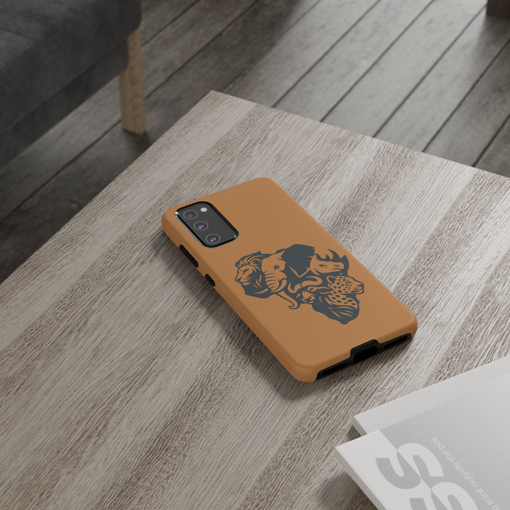 Big 5 African Phone Case, Wildlife Lover Gift, Tough Phone Cover, African Animal Design, Stylish Mobile Accessory