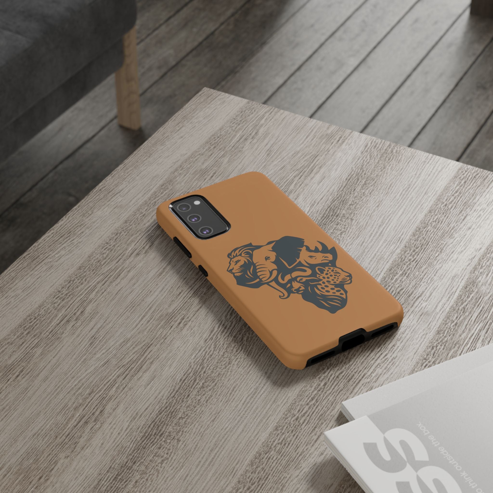 Big 5 African Phone Case, Wildlife Lover Gift, Tough Phone Cover, African Animal Design, Stylish Mobile Accessory