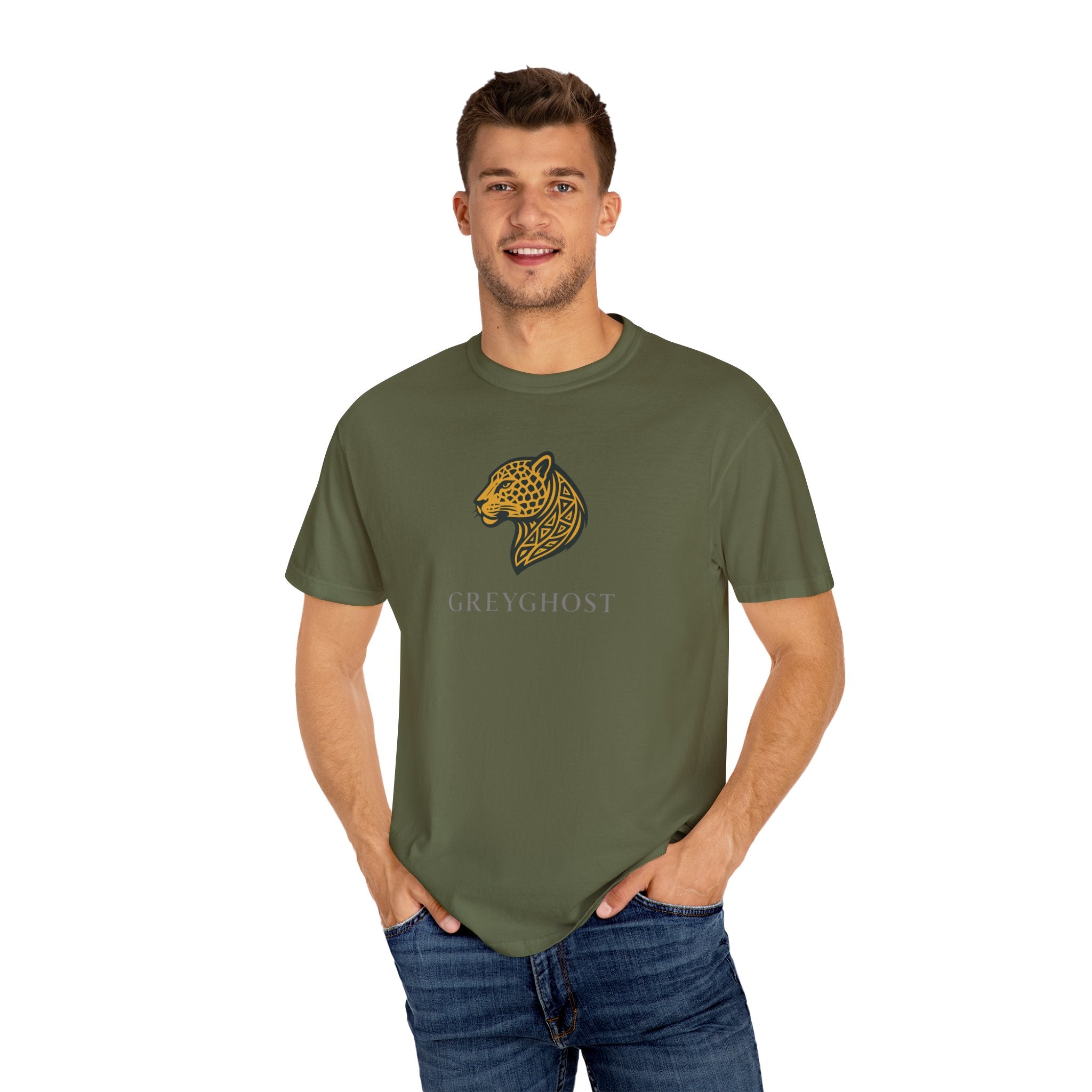 African Leopard Unisex Garment-Dyed T-shirt