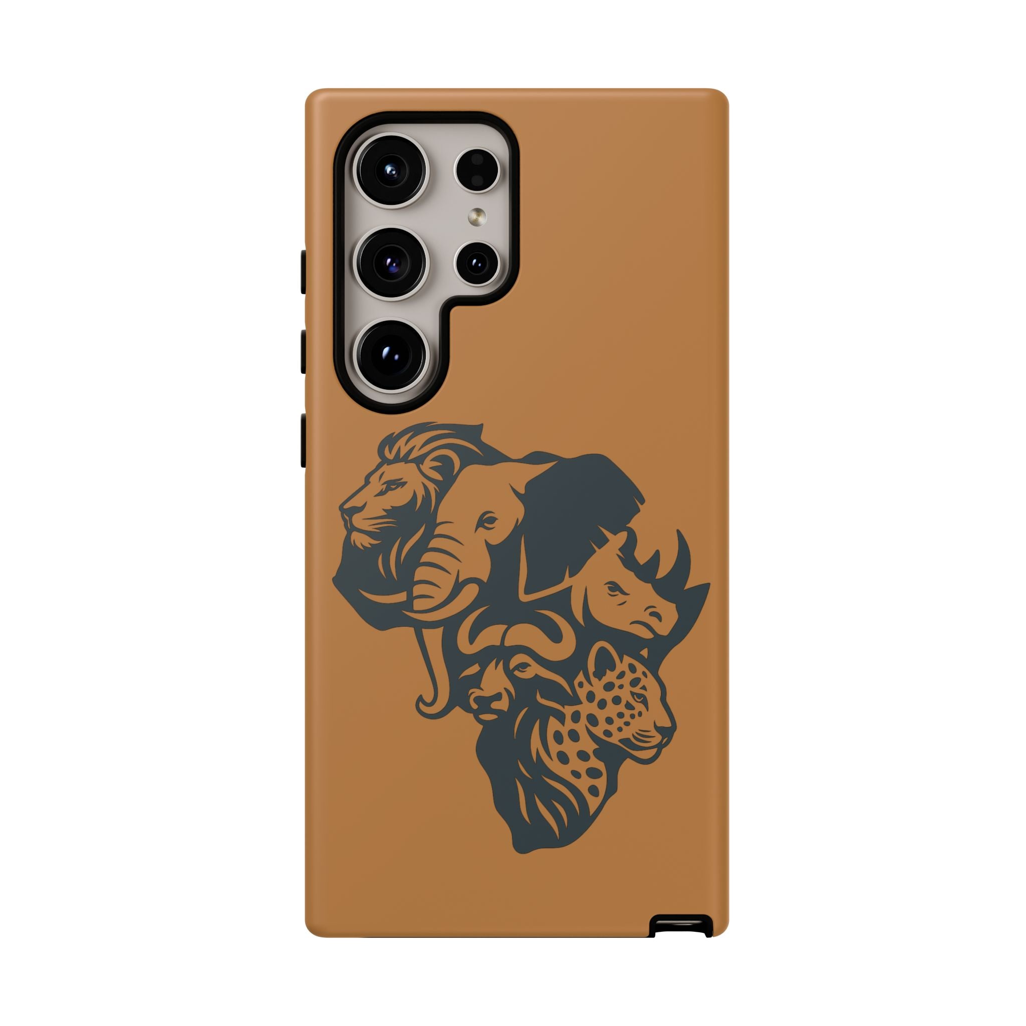 Big 5 African Phone Case, Wildlife Lover Gift, Tough Phone Cover, African Animal Design, Stylish Mobile Accessory
