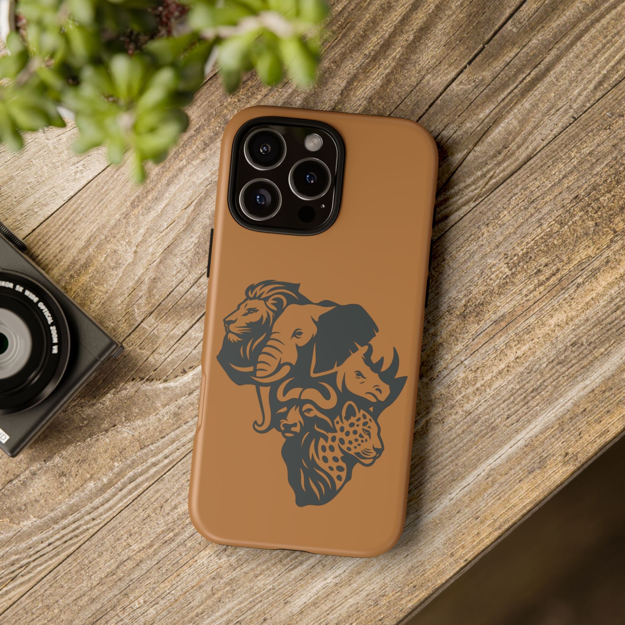 Big 5 African Phone Case, Wildlife Lover Gift, Tough Phone Cover, African Animal Design, Stylish Mobile Accessory