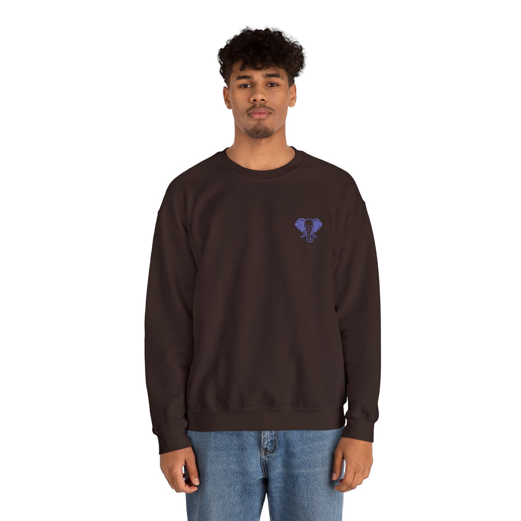 Elephant Minimalist Unisex Heavy Blend™ Crewneck Sweatshirt - Cozy Casual Wear, Perfect Gift for Him/Her, Ideal for Fall/Winter
