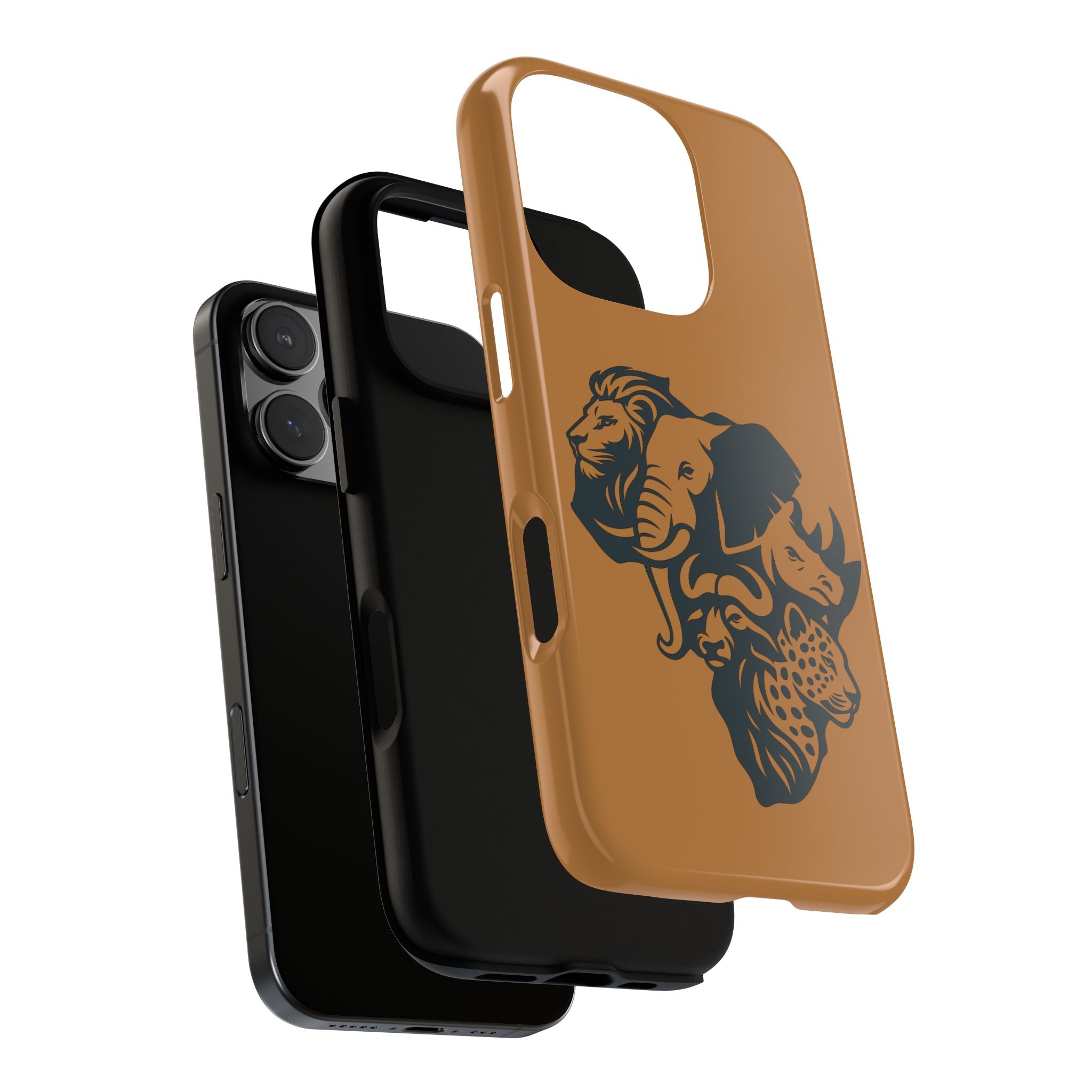 Big 5 African Phone Case, Wildlife Lover Gift, Tough Phone Cover, African Animal Design, Stylish Mobile Accessory