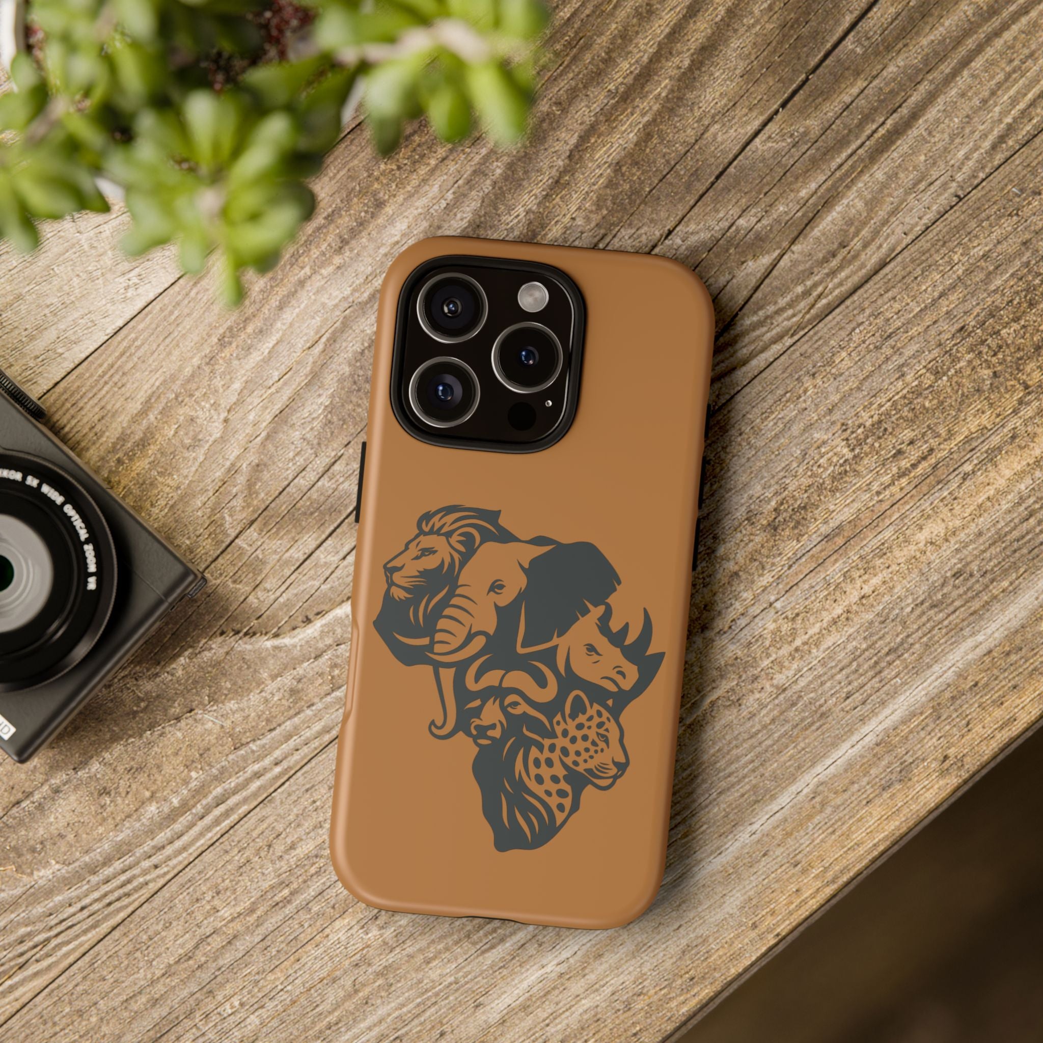 Big 5 African Phone Case, Wildlife Lover Gift, Tough Phone Cover, African Animal Design, Stylish Mobile Accessory