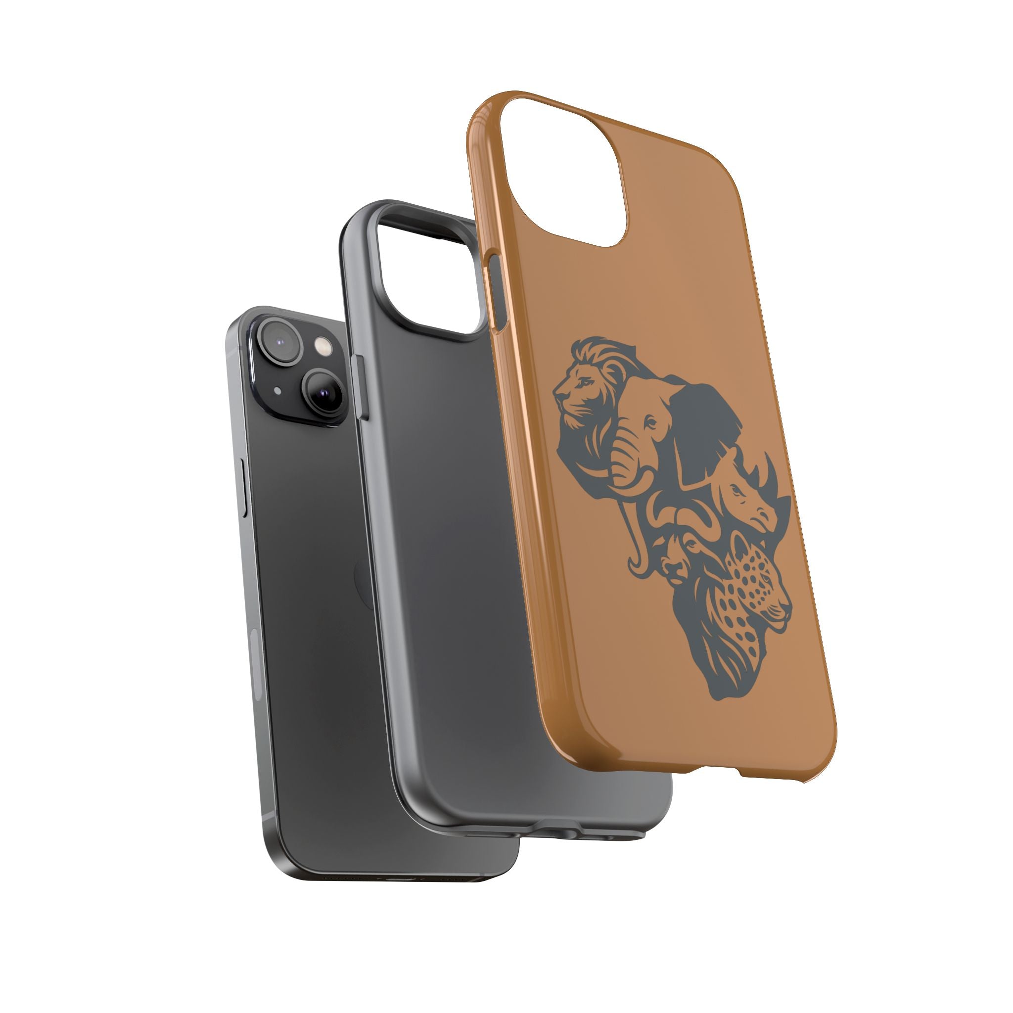 Big 5 African Phone Case, Wildlife Lover Gift, Tough Phone Cover, African Animal Design, Stylish Mobile Accessory