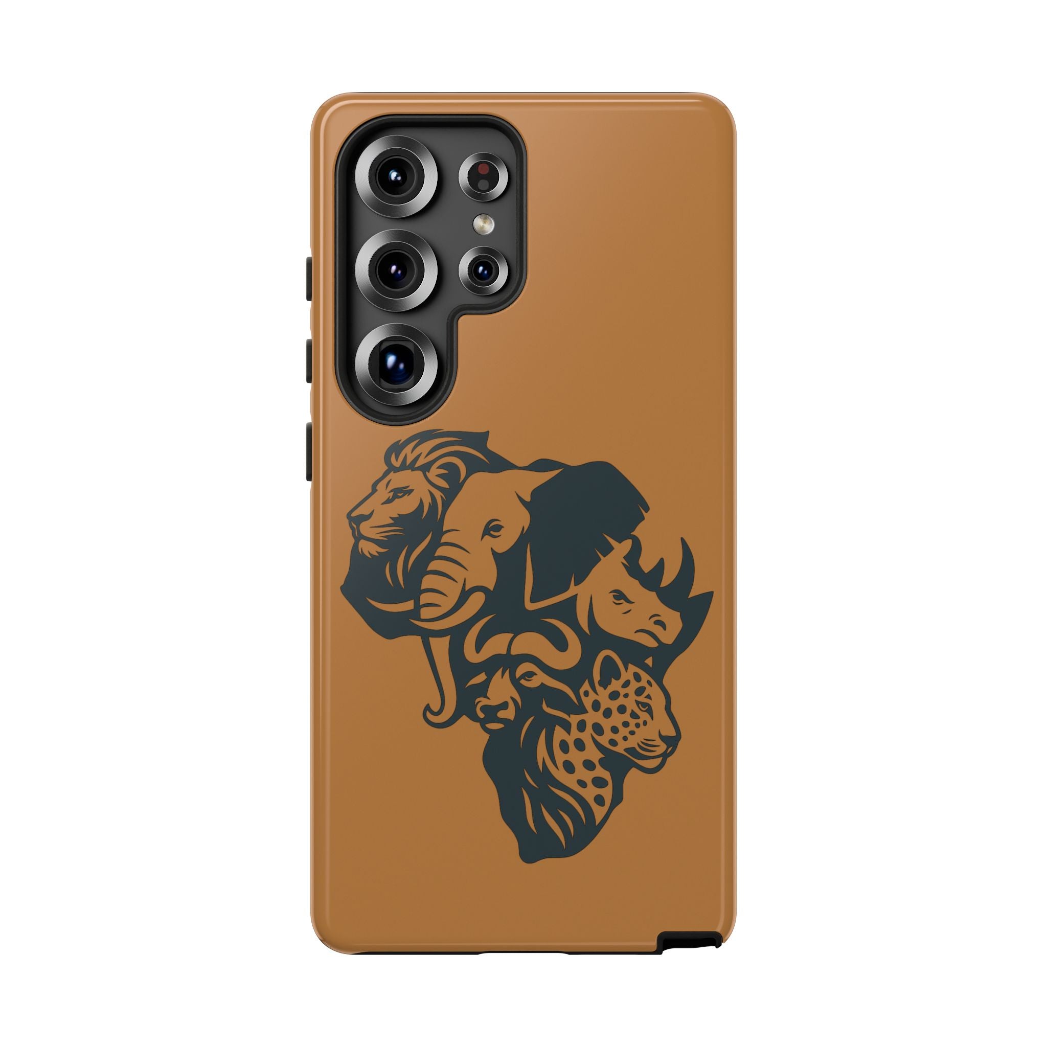 Big 5 African Phone Case, Wildlife Lover Gift, Tough Phone Cover, African Animal Design, Stylish Mobile Accessory