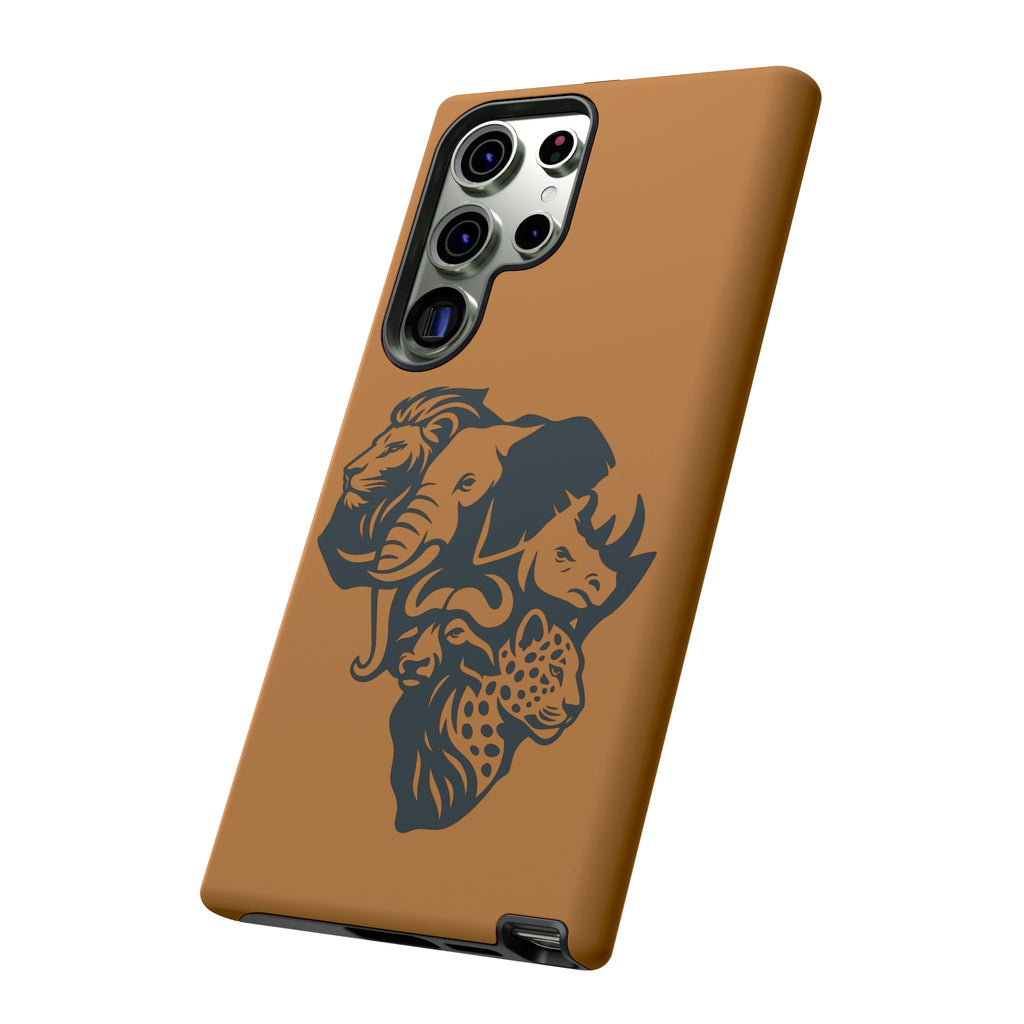 Big 5 African Phone Case, Wildlife Lover Gift, Tough Phone Cover, African Animal Design, Stylish Mobile Accessory