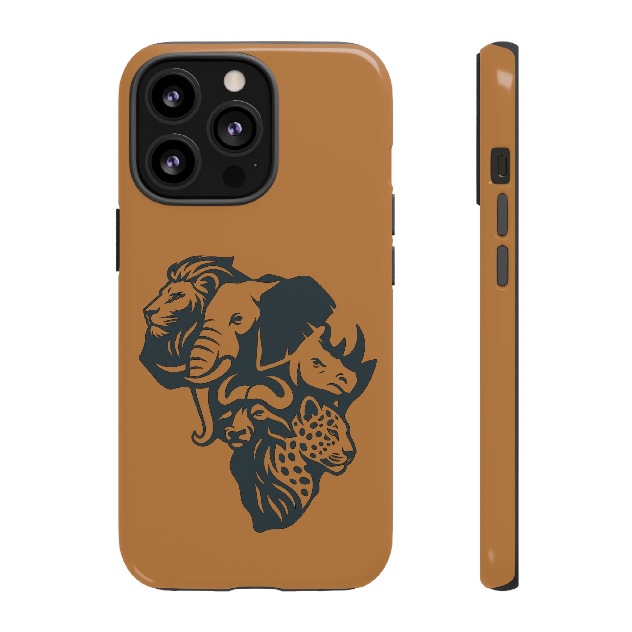 Big 5 African Phone Case, Wildlife Lover Gift, Tough Phone Cover, African Animal Design, Stylish Mobile Accessory