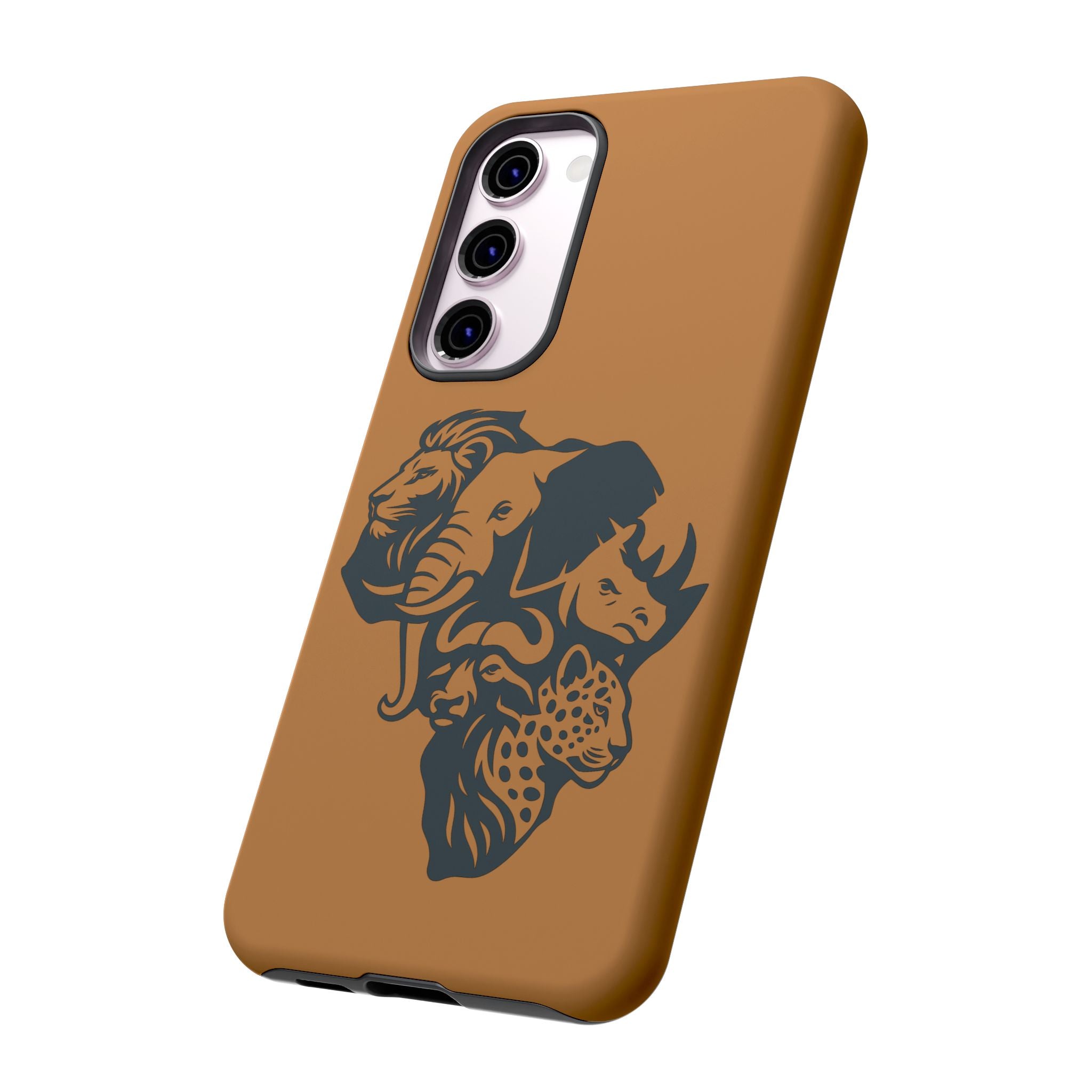 Big 5 African Phone Case, Wildlife Lover Gift, Tough Phone Cover, African Animal Design, Stylish Mobile Accessory