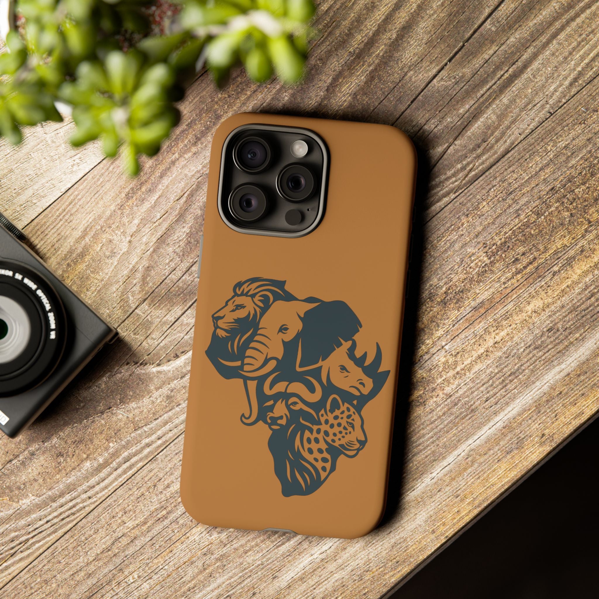 Big 5 African Phone Case, Wildlife Lover Gift, Tough Phone Cover, African Animal Design, Stylish Mobile Accessory