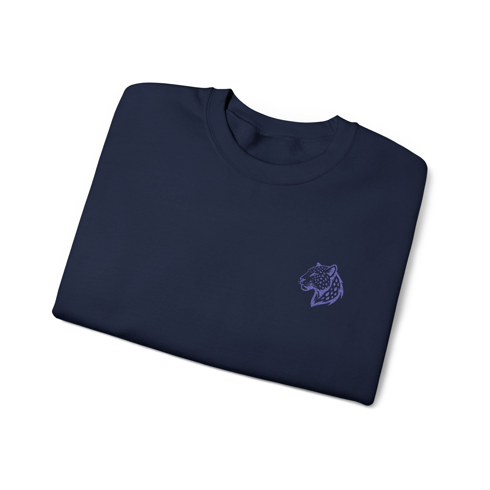 Leopard Minimalist Unisex Heavy Blend™ Crewneck Sweatshirt - Cozy Casual Wear, Perfect Gift for Him/Her, Ideal for Fall/Winter
