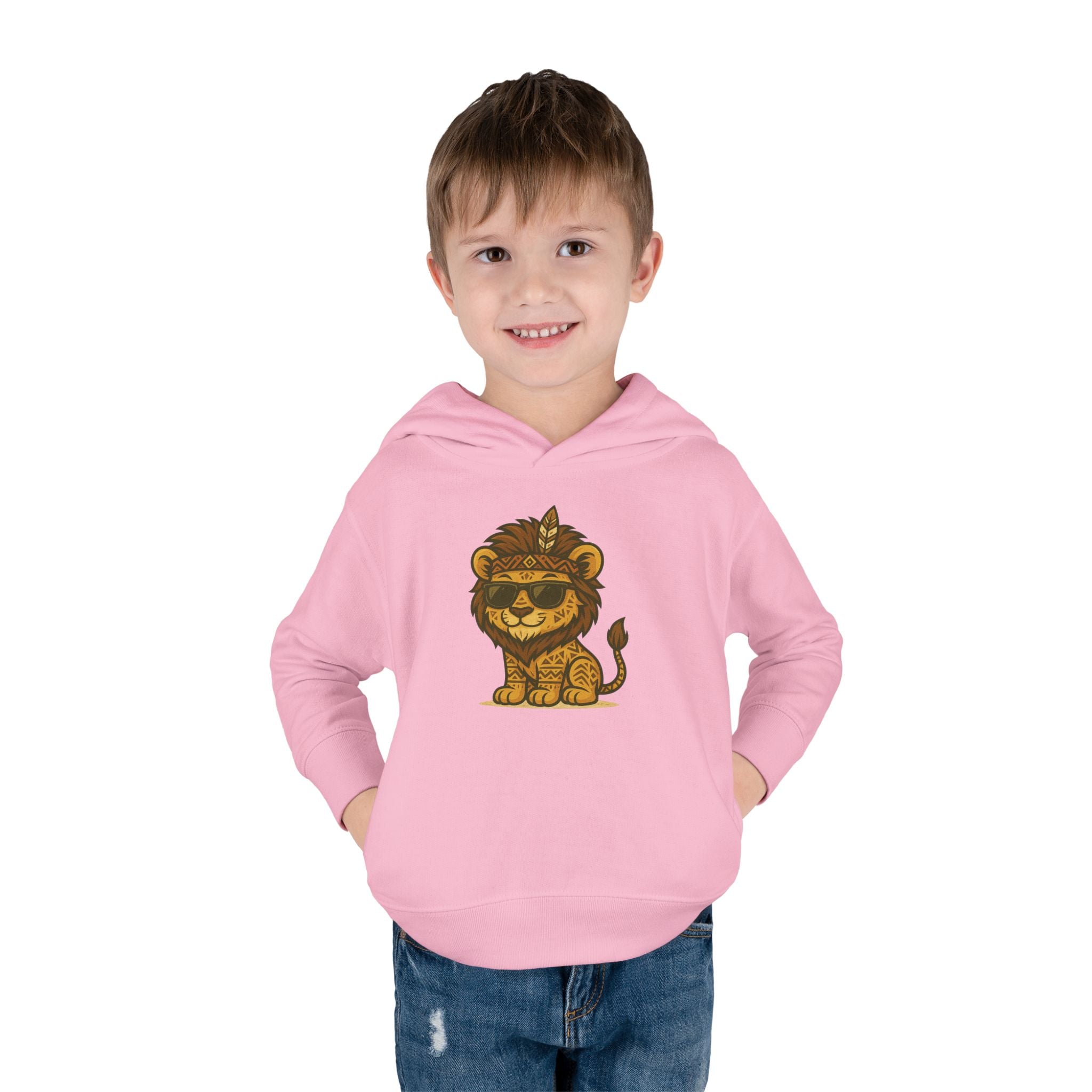 Cool Lion Toddler Fleece Pullover Hoodie, Cute Kids Sweatshirt, Animal Hoodie, Toddler Clothing, Fun Gift for Boys and Girls