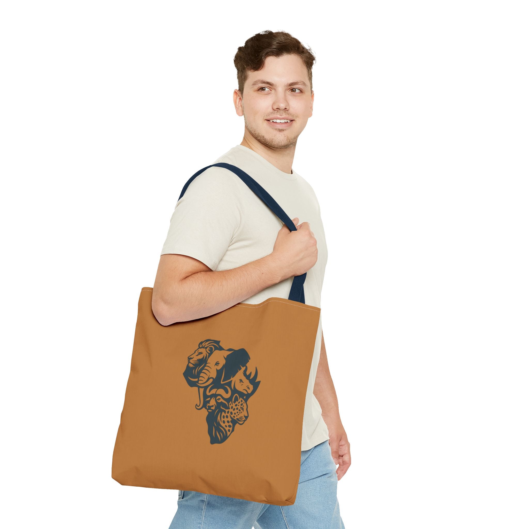 African Wildlife Tote Bag | Unique All-Over Print Bag, Eco-Friendly, Perfect for Shopping, Travel, Gifts