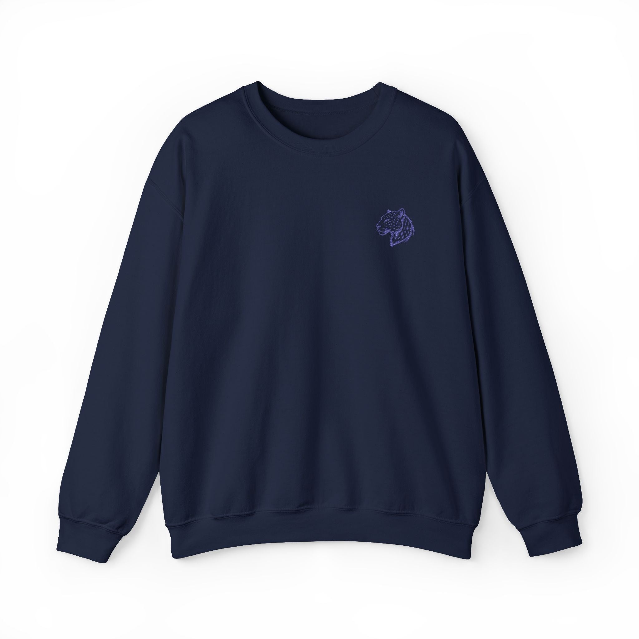 Leopard Minimalist Unisex Heavy Blend™ Crewneck Sweatshirt - Cozy Casual Wear, Perfect Gift for Him/Her, Ideal for Fall/Winter