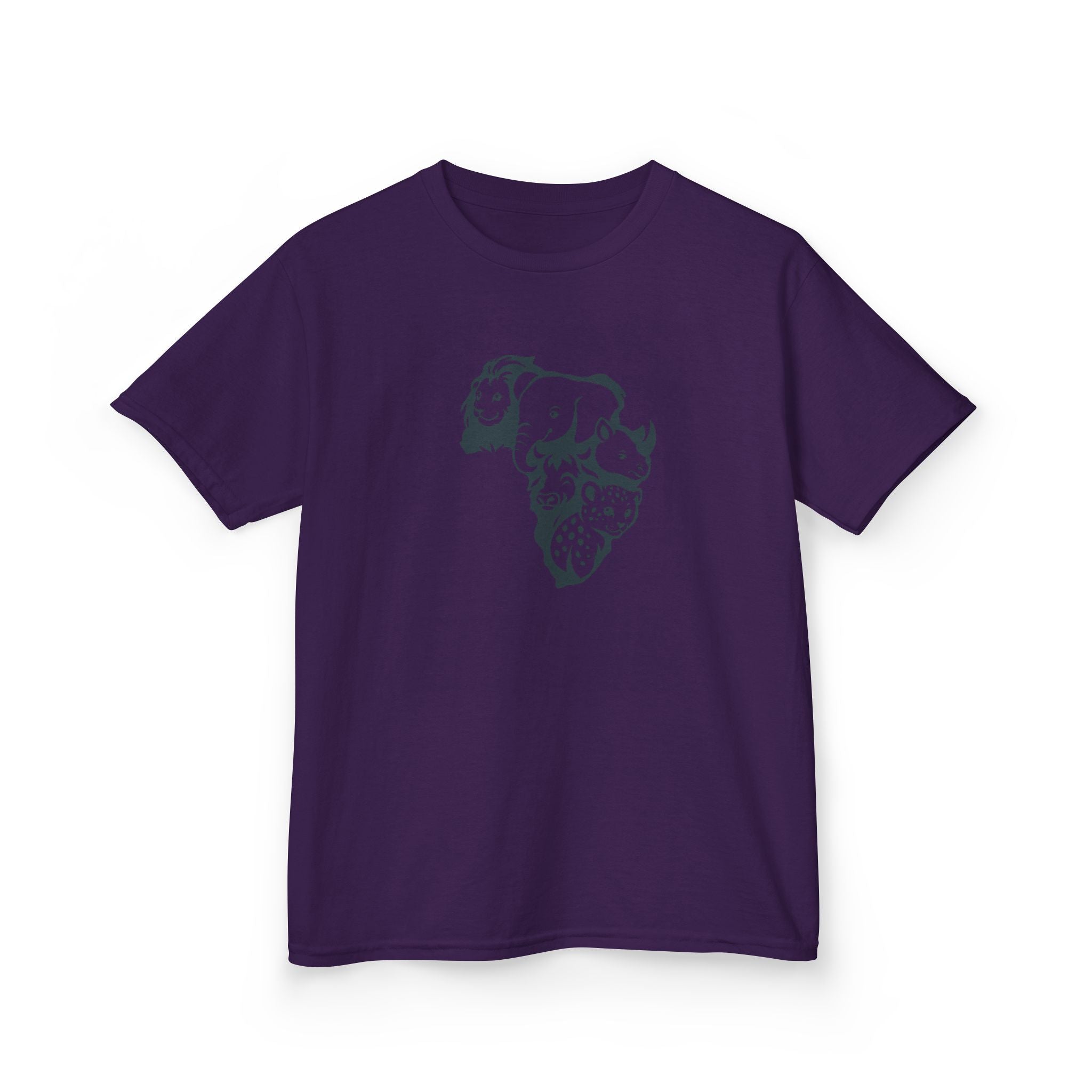 Kids African Big 5 Graphic Tee, Fun T-Shirt for Boys & Girls, Casual Wear, Birthday Gift, Animal Design Tee