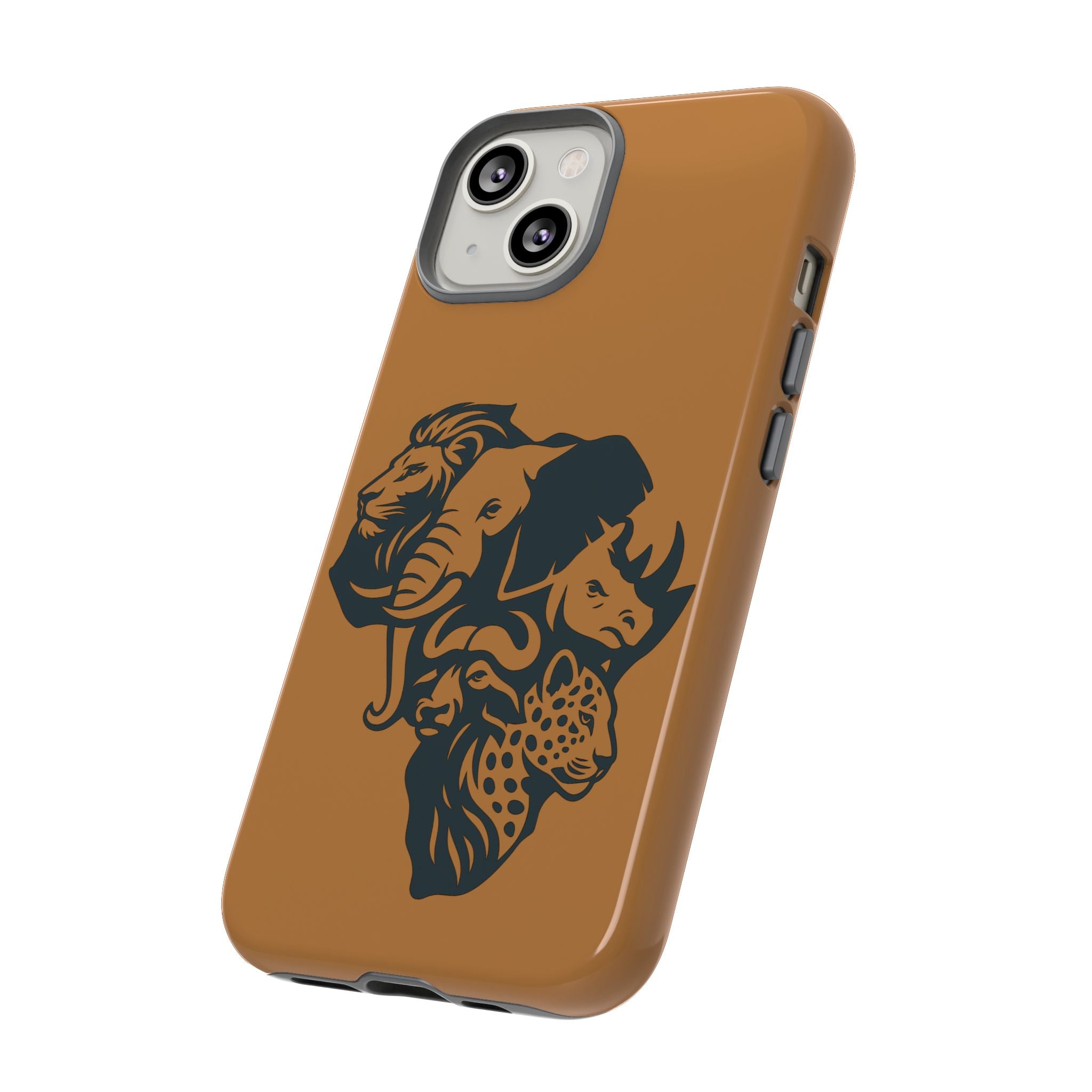 Big 5 African Phone Case, Wildlife Lover Gift, Tough Phone Cover, African Animal Design, Stylish Mobile Accessory
