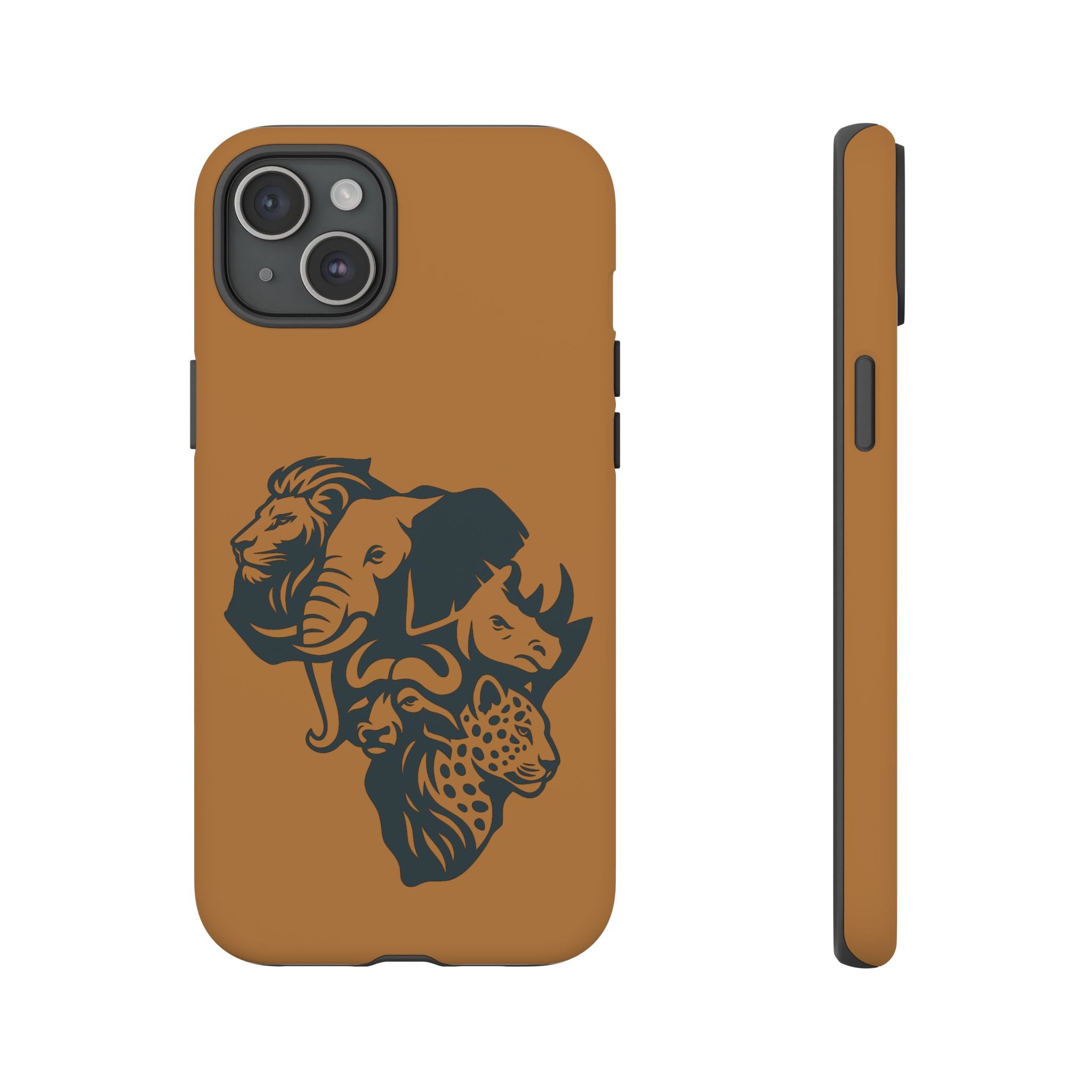 Big 5 African Phone Case, Wildlife Lover Gift, Tough Phone Cover, African Animal Design, Stylish Mobile Accessory