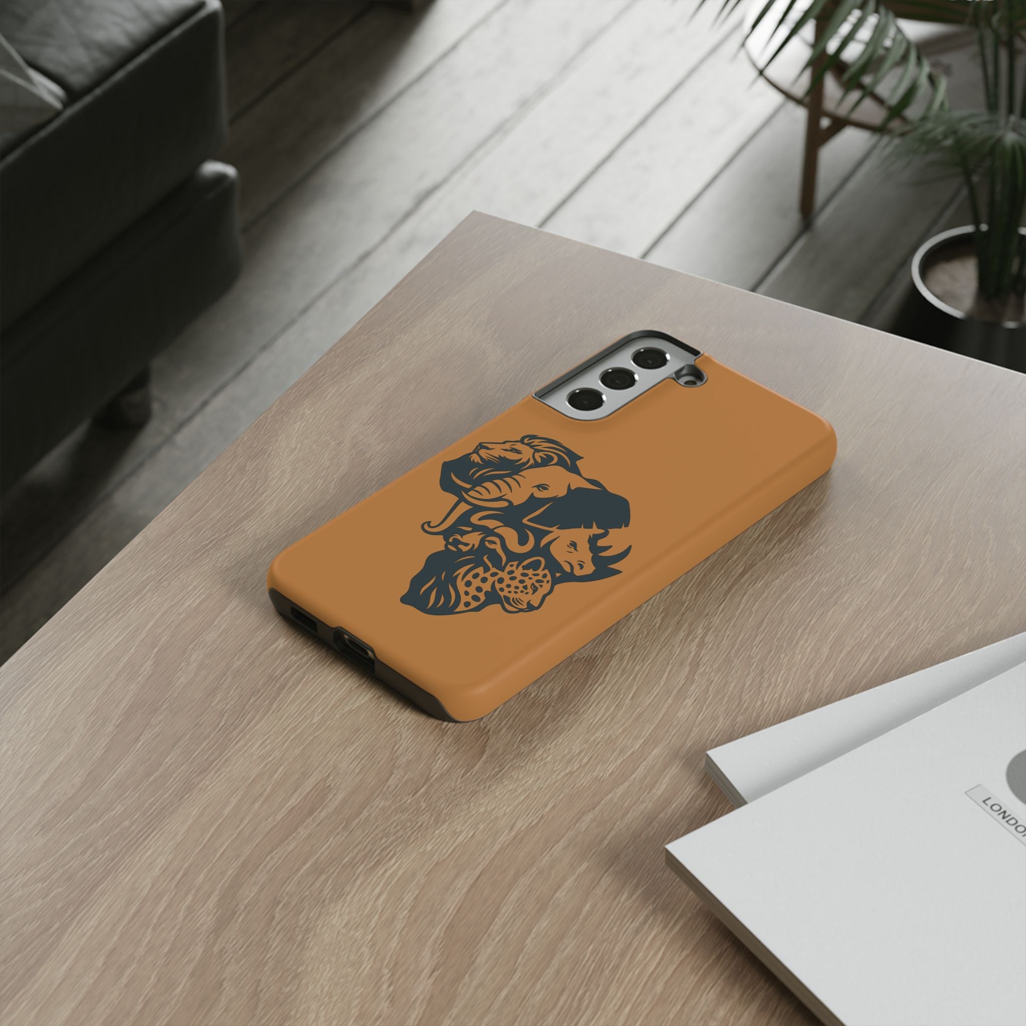 Big 5 African Phone Case, Wildlife Lover Gift, Tough Phone Cover, African Animal Design, Stylish Mobile Accessory