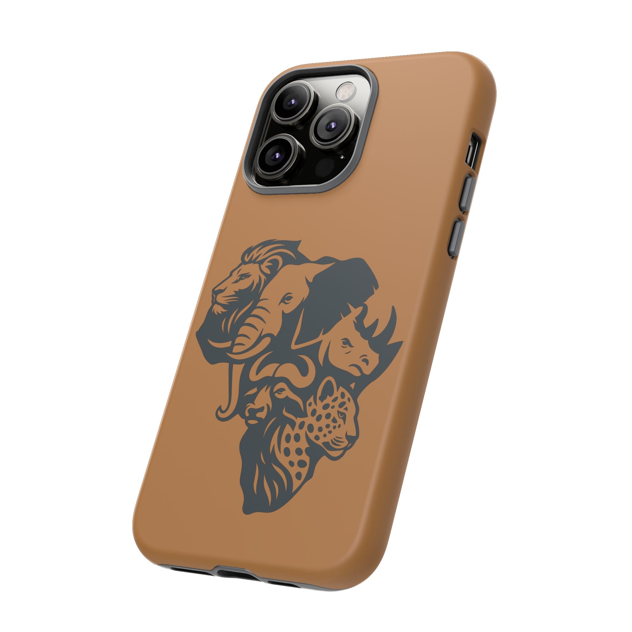Big 5 African Phone Case, Wildlife Lover Gift, Tough Phone Cover, African Animal Design, Stylish Mobile Accessory