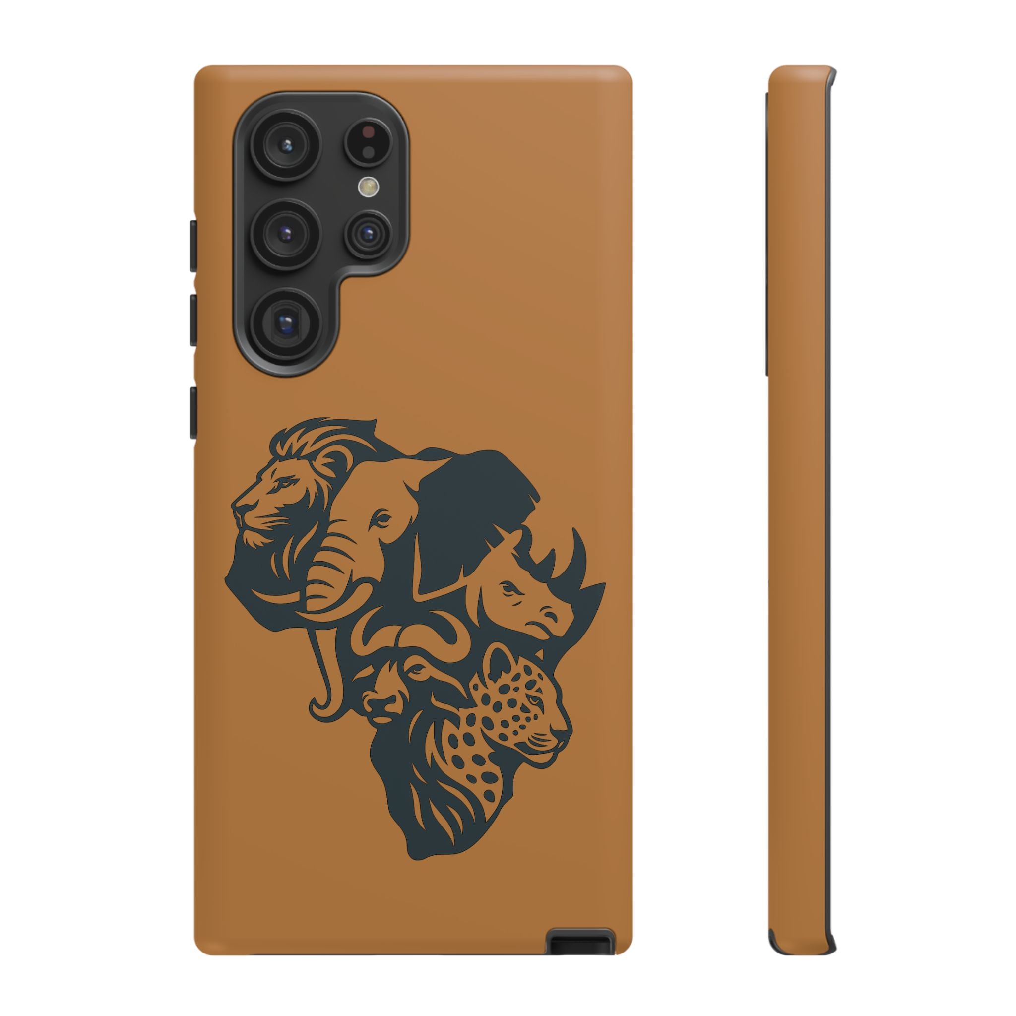 Big 5 African Phone Case, Wildlife Lover Gift, Tough Phone Cover, African Animal Design, Stylish Mobile Accessory