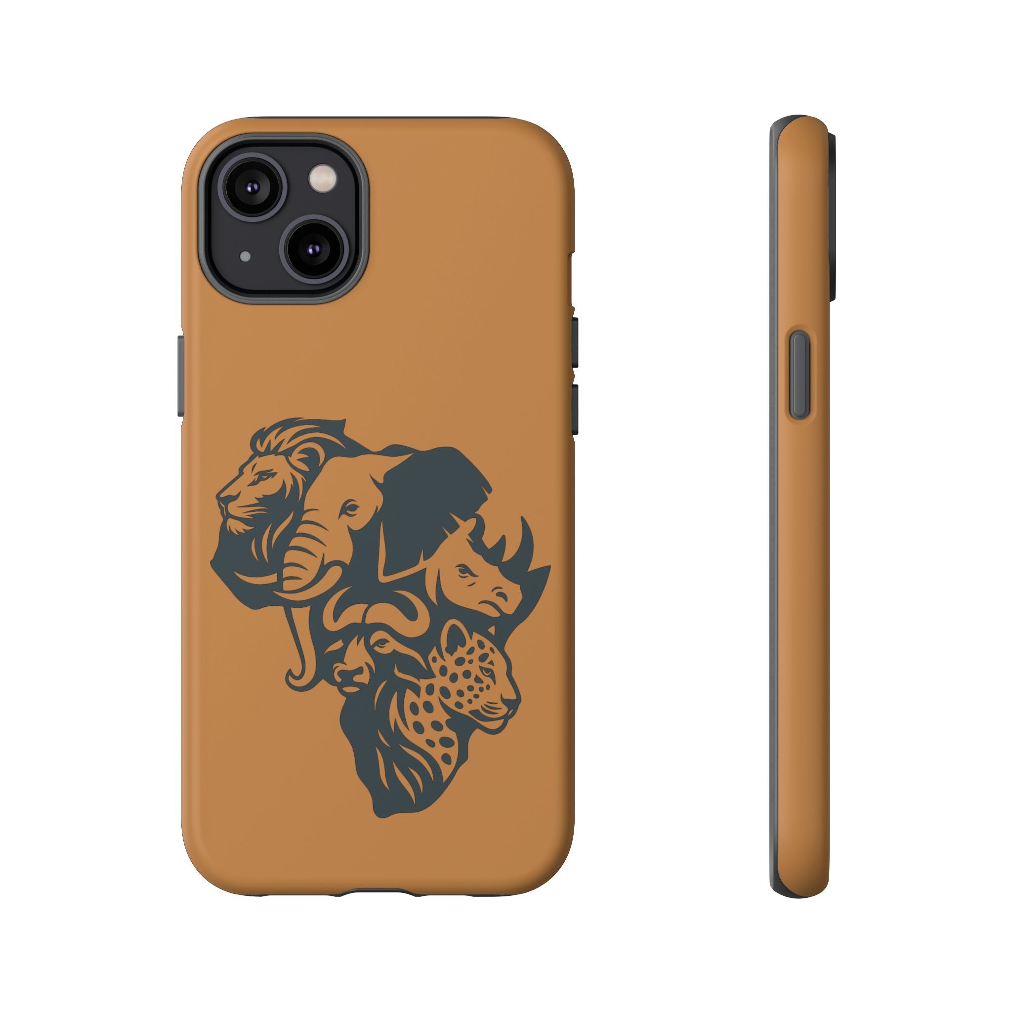 Big 5 African Phone Case, Wildlife Lover Gift, Tough Phone Cover, African Animal Design, Stylish Mobile Accessory