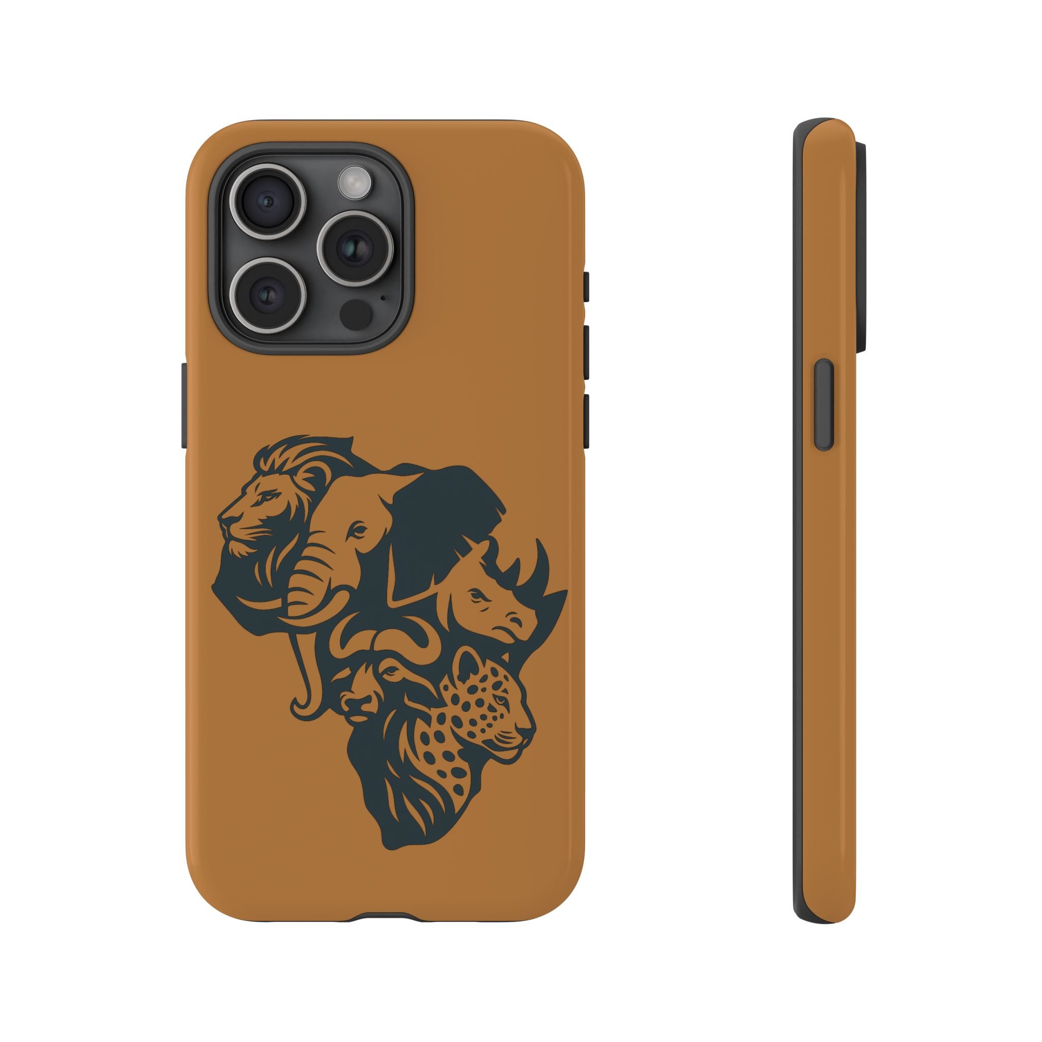 Big 5 African Phone Case, Wildlife Lover Gift, Tough Phone Cover, African Animal Design, Stylish Mobile Accessory