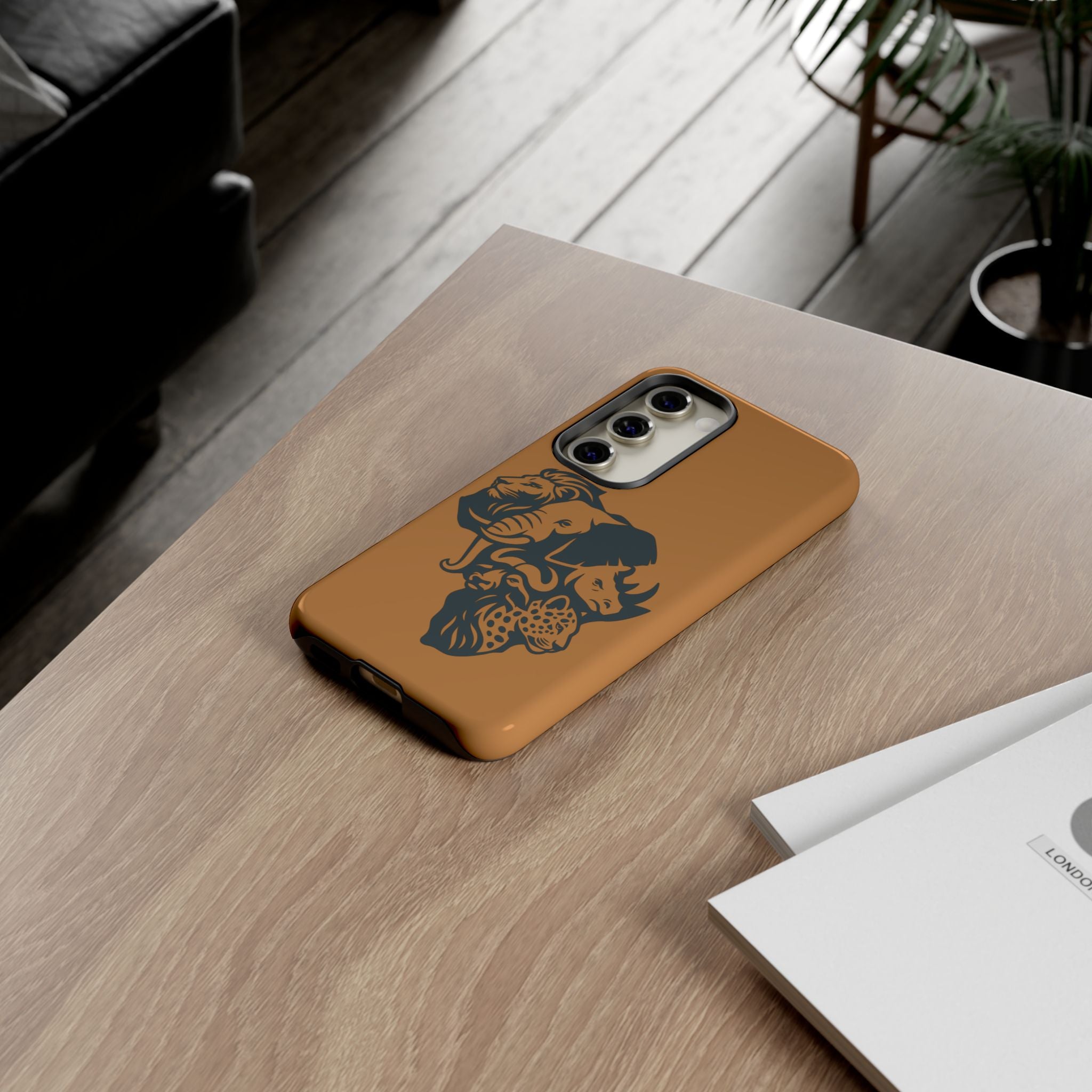 Big 5 African Phone Case, Wildlife Lover Gift, Tough Phone Cover, African Animal Design, Stylish Mobile Accessory