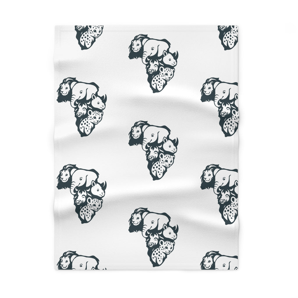Cute Animal Print Baby Blanket, Soft Fleece Nursery Blanket, Gift for Baby Shower, Kids Room Décor, Cozy Infant Blanket