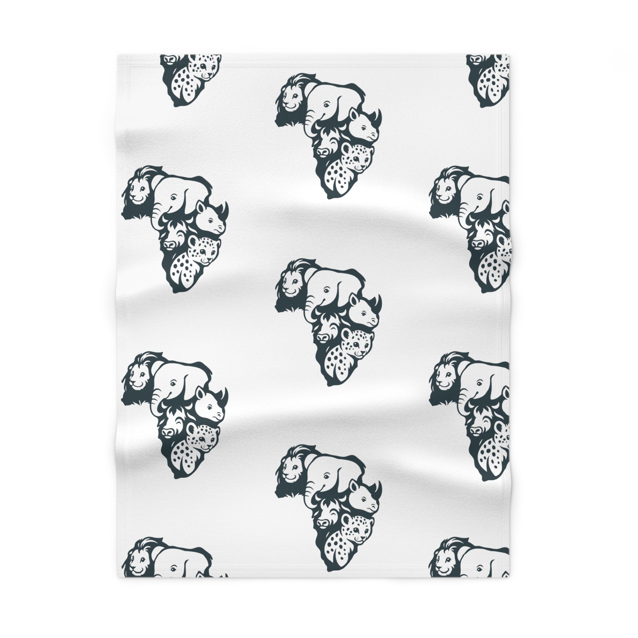 Cute Animal Print Baby Blanket, Soft Fleece Nursery Blanket, Gift for Baby Shower, Kids Room Décor, Cozy Infant Blanket