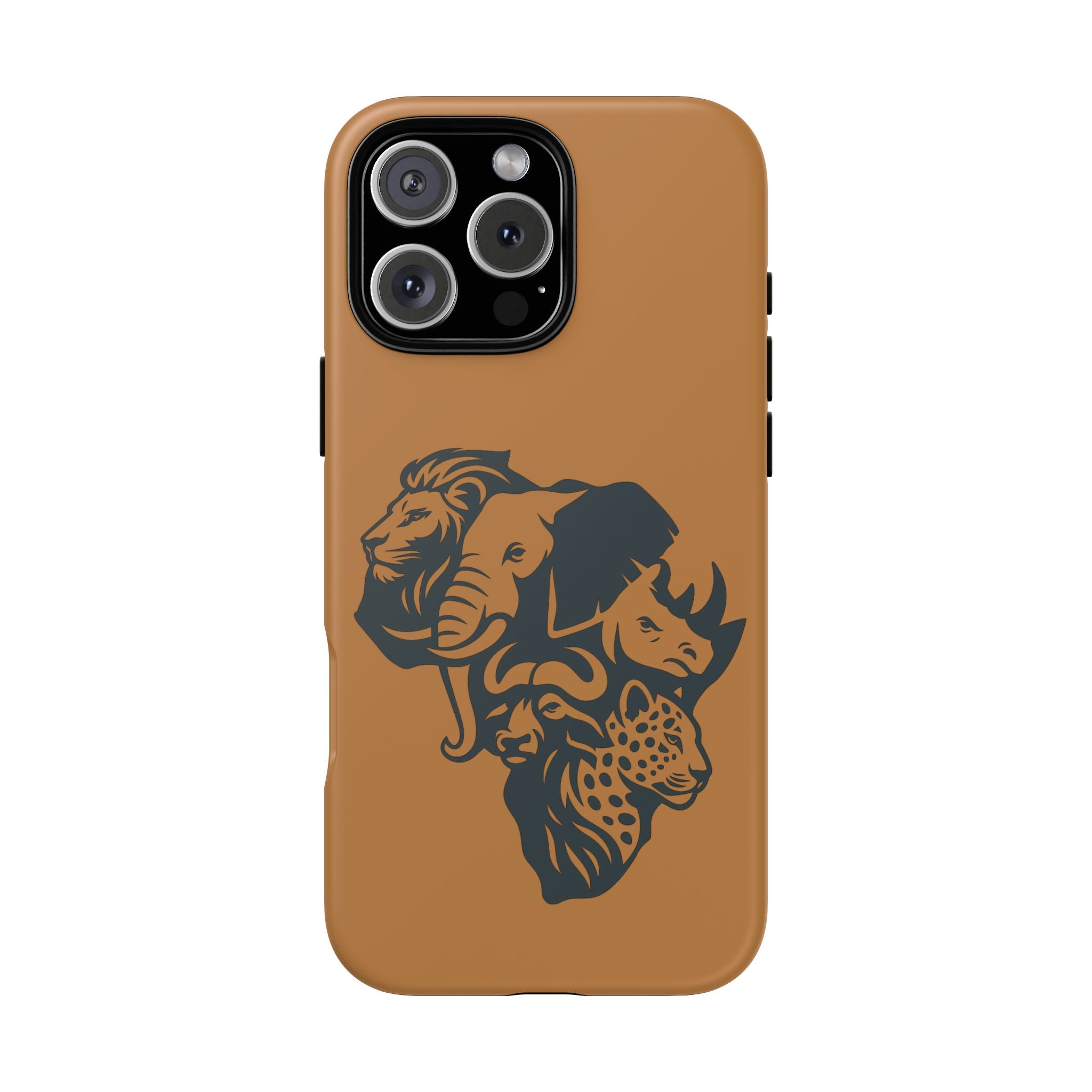 Big 5 African Phone Case, Wildlife Lover Gift, Tough Phone Cover, African Animal Design, Stylish Mobile Accessory
