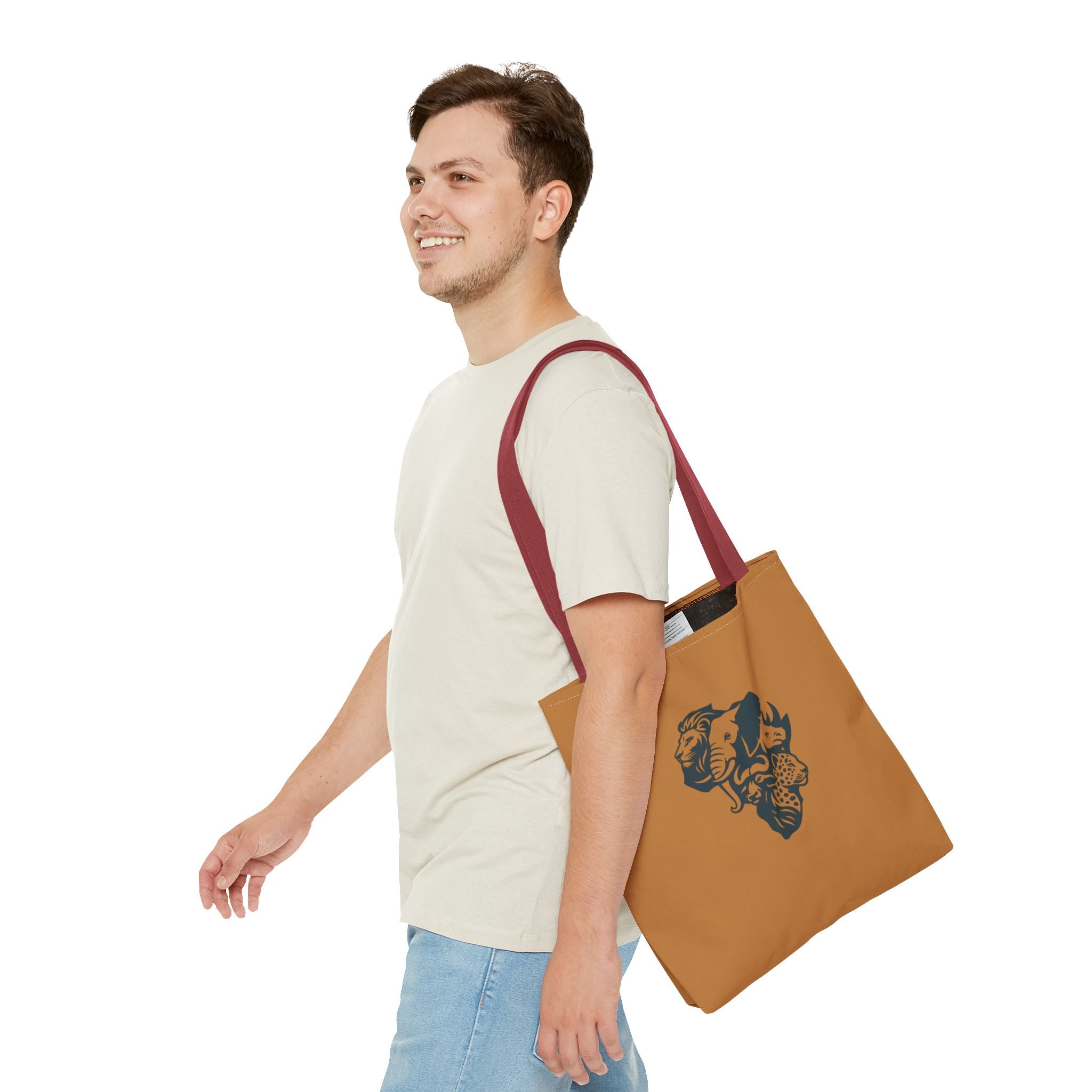 African Wildlife Tote Bag | Unique All-Over Print Bag, Eco-Friendly, Perfect for Shopping, Travel, Gifts
