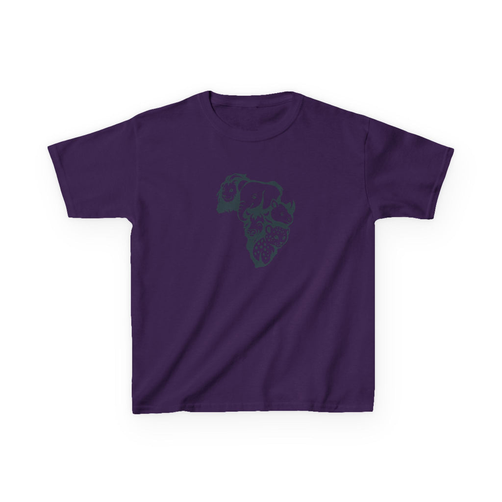 Kids African Big 5 Graphic Tee, Fun T-Shirt for Boys & Girls, Casual Wear, Birthday Gift, Animal Design Tee