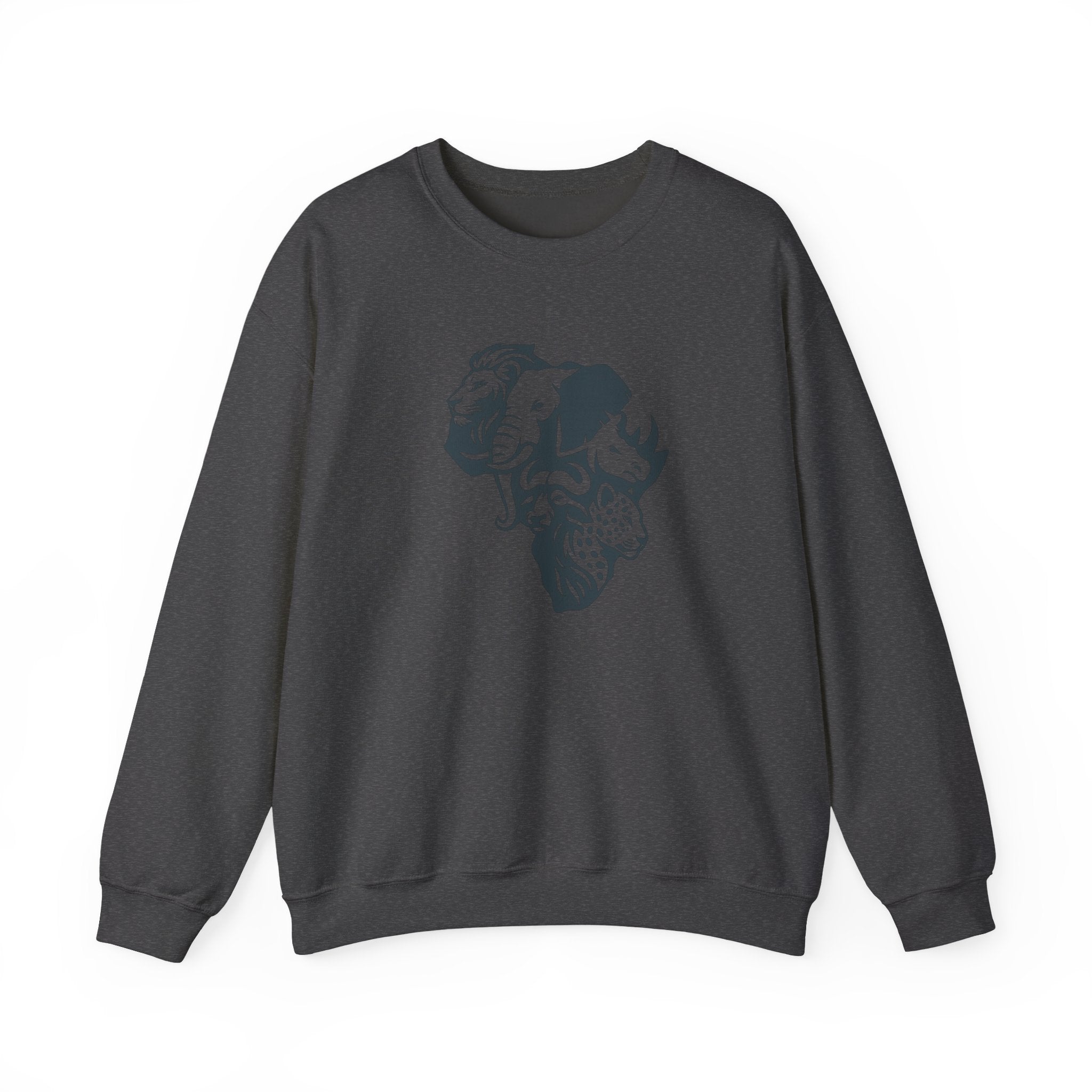 African Big 5 Print Crewneck Sweatshirt, Cozy Sweatshirt, Gift for Animal Lovers, Casual Wear, Unique Design Sweatshirt