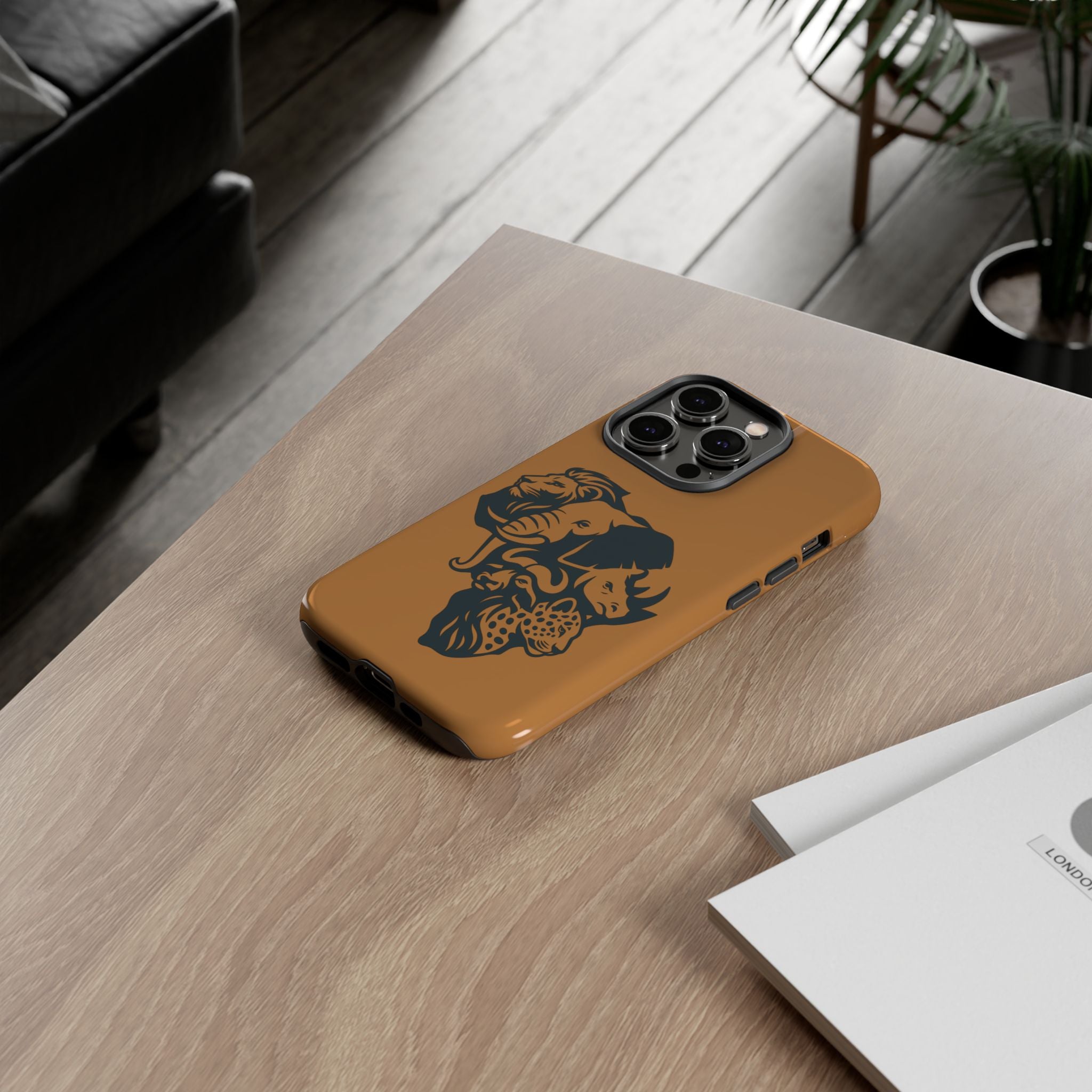 Big 5 African Phone Case, Wildlife Lover Gift, Tough Phone Cover, African Animal Design, Stylish Mobile Accessory