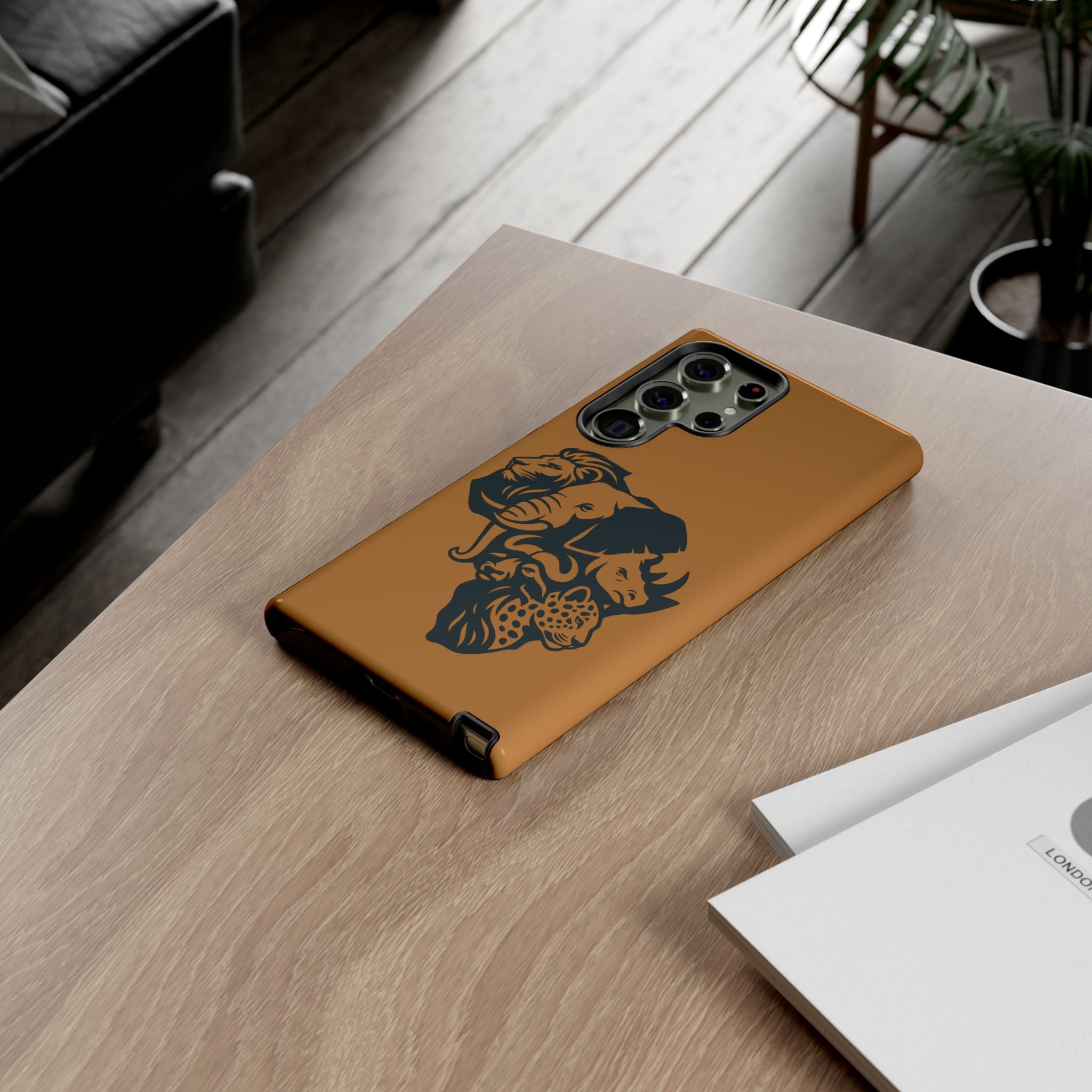 Big 5 African Phone Case, Wildlife Lover Gift, Tough Phone Cover, African Animal Design, Stylish Mobile Accessory
