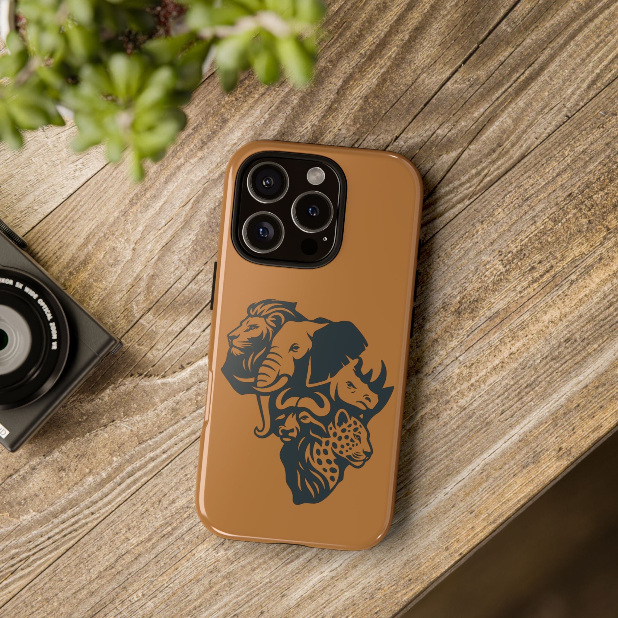 Big 5 African Phone Case, Wildlife Lover Gift, Tough Phone Cover, African Animal Design, Stylish Mobile Accessory
